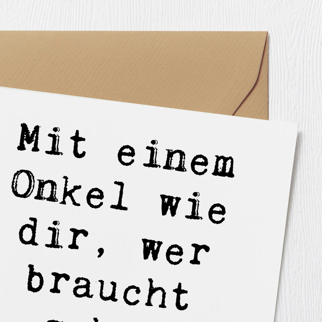 Deluxe Karte Spruch Super-Onkel Karte, Grußkarte, Klappkarte, Einladungskarte, Glückwunschkarte, Hochzeitskarte, Geburtstagskarte, Hochwertige Grußkarte, Hochwertige Klappkarte, Familie, Vatertag, Muttertag, Bruder, Schwester, Mama, Papa, Oma, Opa