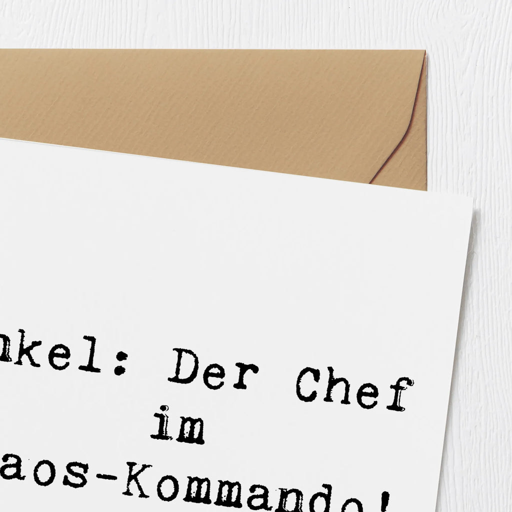 Deluxe Karte Spruch Onkel Chef Karte, Grußkarte, Klappkarte, Einladungskarte, Glückwunschkarte, Hochzeitskarte, Geburtstagskarte, Hochwertige Grußkarte, Hochwertige Klappkarte, Familie, Vatertag, Muttertag, Bruder, Schwester, Mama, Papa, Oma, Opa