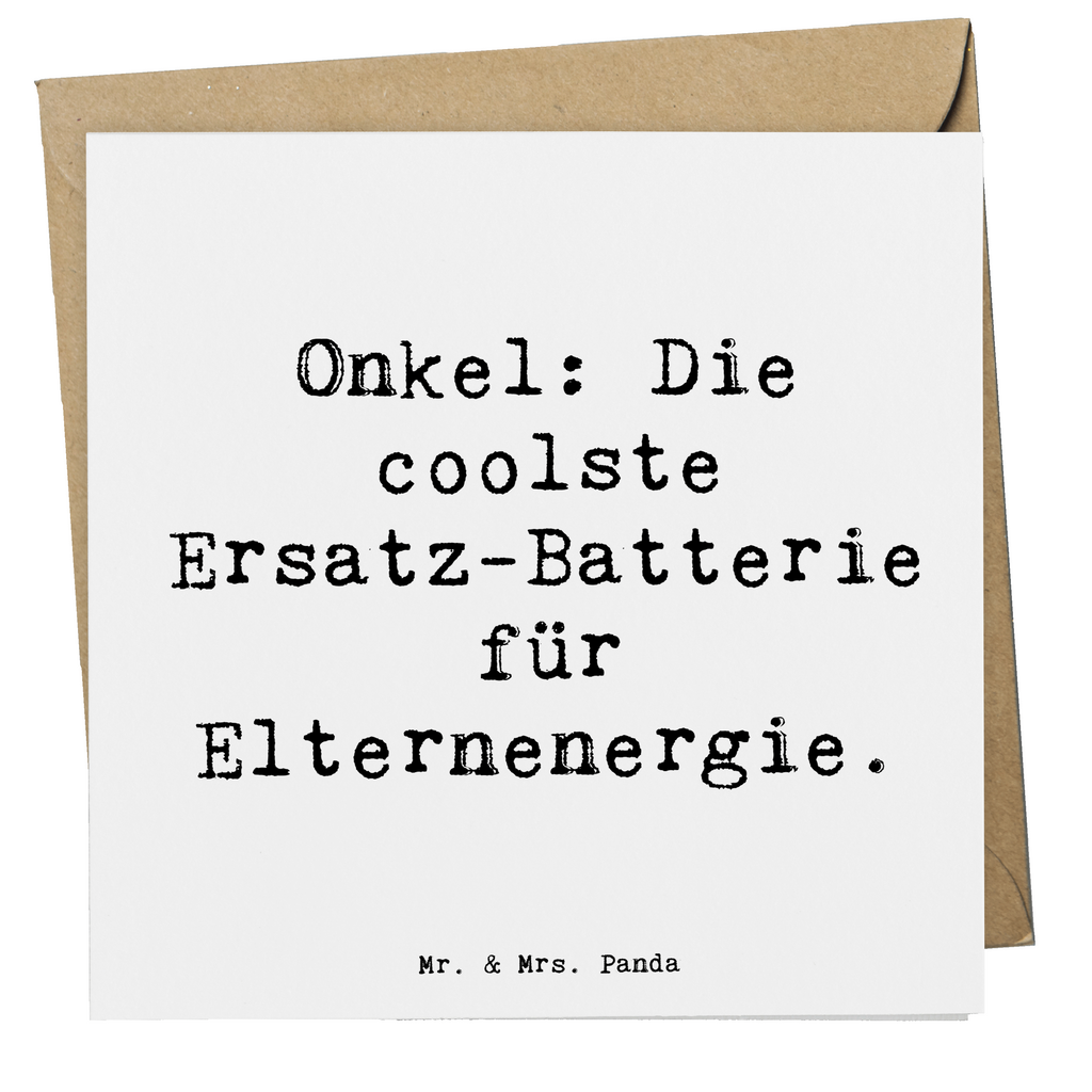 Deluxe Karte Spruch Onkel Energie Karte, Grußkarte, Klappkarte, Einladungskarte, Glückwunschkarte, Hochzeitskarte, Geburtstagskarte, Hochwertige Grußkarte, Hochwertige Klappkarte, Familie, Vatertag, Muttertag, Bruder, Schwester, Mama, Papa, Oma, Opa