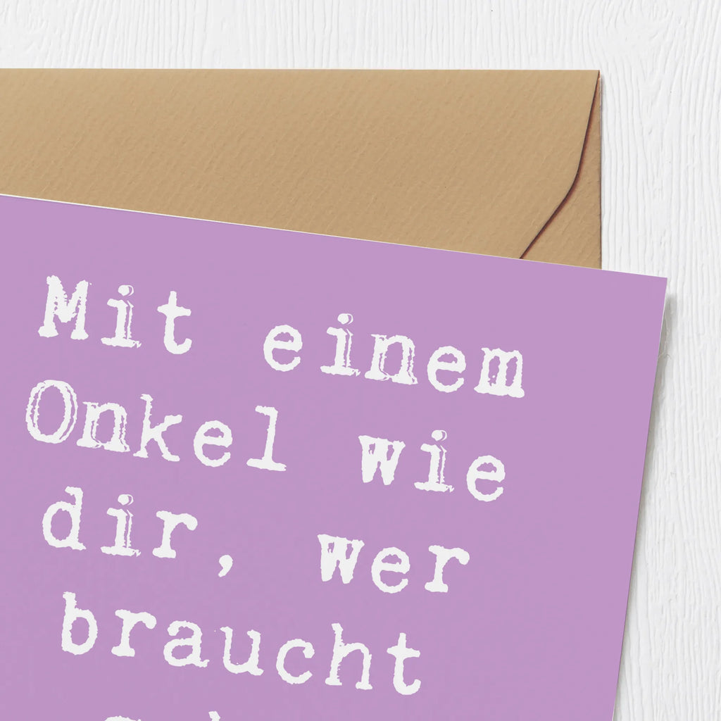 Deluxe Karte Spruch Super-Onkel Karte, Grußkarte, Klappkarte, Einladungskarte, Glückwunschkarte, Hochzeitskarte, Geburtstagskarte, Hochwertige Grußkarte, Hochwertige Klappkarte, Familie, Vatertag, Muttertag, Bruder, Schwester, Mama, Papa, Oma, Opa