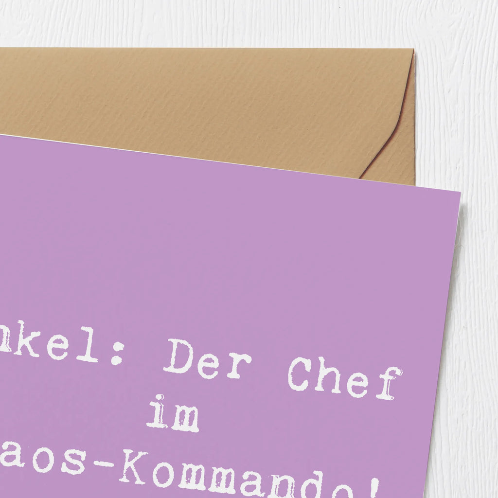 Deluxe Karte Spruch Onkel Chef Karte, Grußkarte, Klappkarte, Einladungskarte, Glückwunschkarte, Hochzeitskarte, Geburtstagskarte, Hochwertige Grußkarte, Hochwertige Klappkarte, Familie, Vatertag, Muttertag, Bruder, Schwester, Mama, Papa, Oma, Opa