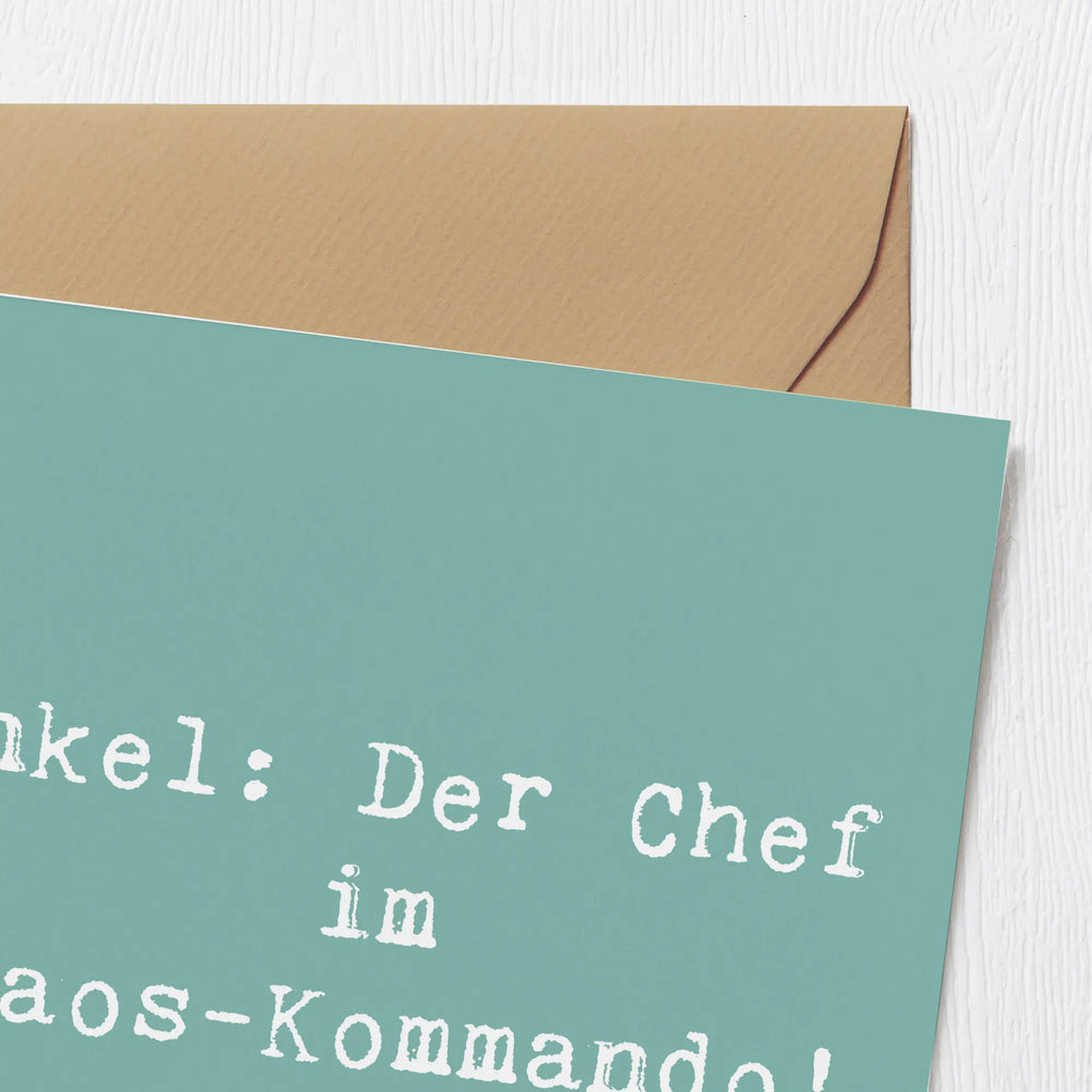 Deluxe Karte Spruch Onkel Chef Karte, Grußkarte, Klappkarte, Einladungskarte, Glückwunschkarte, Hochzeitskarte, Geburtstagskarte, Hochwertige Grußkarte, Hochwertige Klappkarte, Familie, Vatertag, Muttertag, Bruder, Schwester, Mama, Papa, Oma, Opa