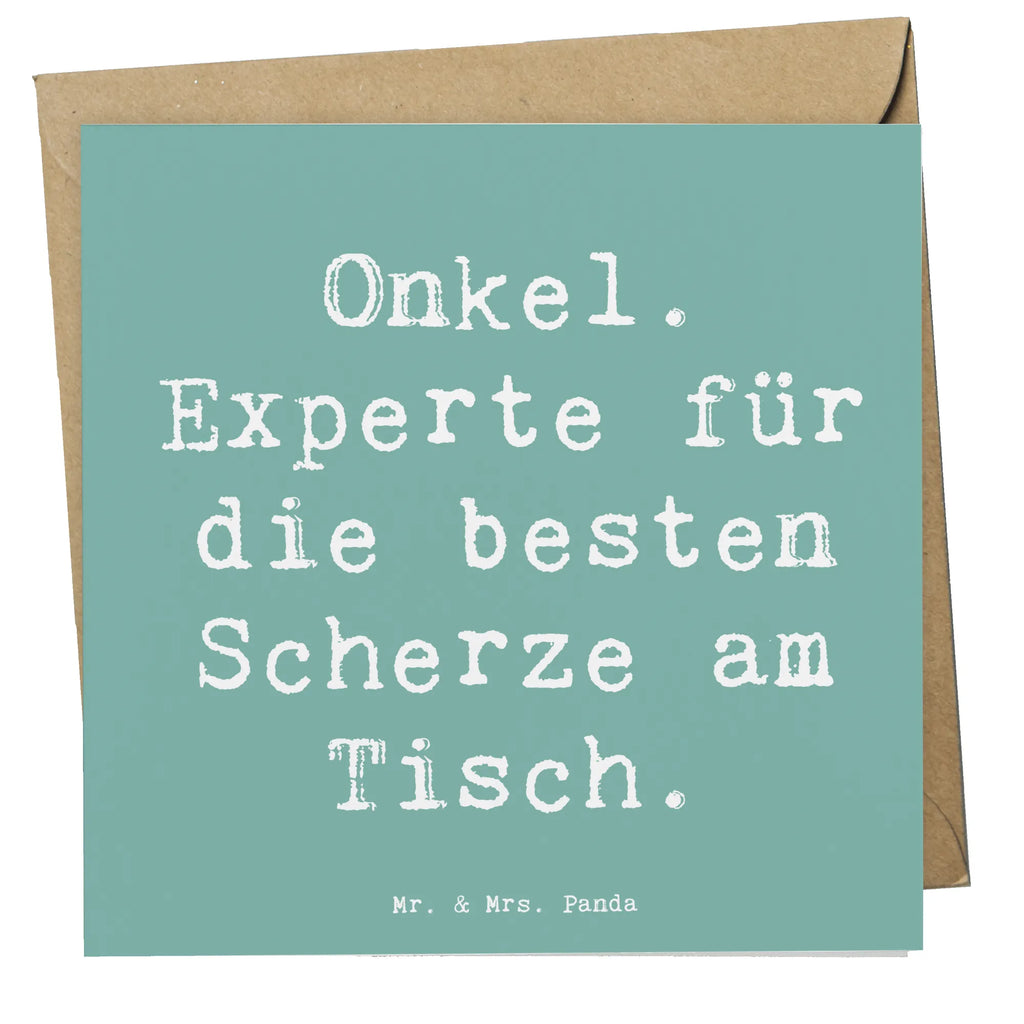 Deluxe Karte Spruch Onkel Scherzkönig Karte, Grußkarte, Klappkarte, Einladungskarte, Glückwunschkarte, Hochzeitskarte, Geburtstagskarte, Hochwertige Grußkarte, Hochwertige Klappkarte, Familie, Vatertag, Muttertag, Bruder, Schwester, Mama, Papa, Oma, Opa