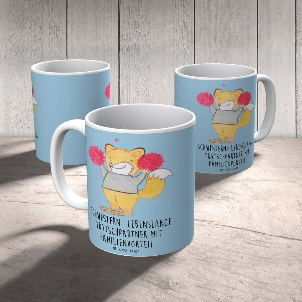 Tasse Schwestern Tratschpartner Tasse, Kaffeetasse, Teetasse, Becher, Kaffeebecher, Teebecher, Keramiktasse, Porzellantasse, Büro Tasse, Geschenk Tasse, Tasse Sprüche, Tasse Motive, Kaffeetassen, Tasse bedrucken, Designer Tasse, Cappuccino Tassen, Schöne Teetassen, Familie, Vatertag, Muttertag, Bruder, Schwester, Mama, Papa, Oma, Opa