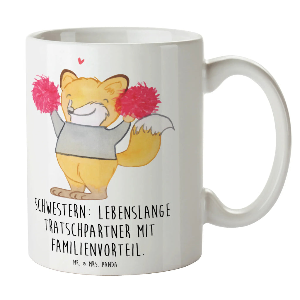 Tasse Schwestern Tratschpartner Tasse, Kaffeetasse, Teetasse, Becher, Kaffeebecher, Teebecher, Keramiktasse, Porzellantasse, Büro Tasse, Geschenk Tasse, Tasse Sprüche, Tasse Motive, Kaffeetassen, Tasse bedrucken, Designer Tasse, Cappuccino Tassen, Schöne Teetassen, Familie, Vatertag, Muttertag, Bruder, Schwester, Mama, Papa, Oma, Opa