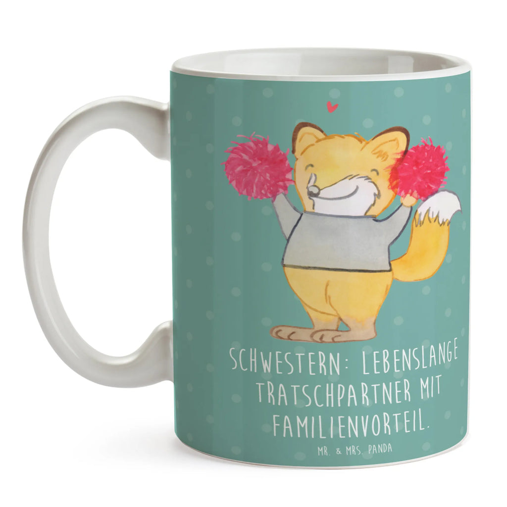 Tasse Schwestern Tratschpartner Tasse, Kaffeetasse, Teetasse, Becher, Kaffeebecher, Teebecher, Keramiktasse, Porzellantasse, Büro Tasse, Geschenk Tasse, Tasse Sprüche, Tasse Motive, Kaffeetassen, Tasse bedrucken, Designer Tasse, Cappuccino Tassen, Schöne Teetassen, Familie, Vatertag, Muttertag, Bruder, Schwester, Mama, Papa, Oma, Opa