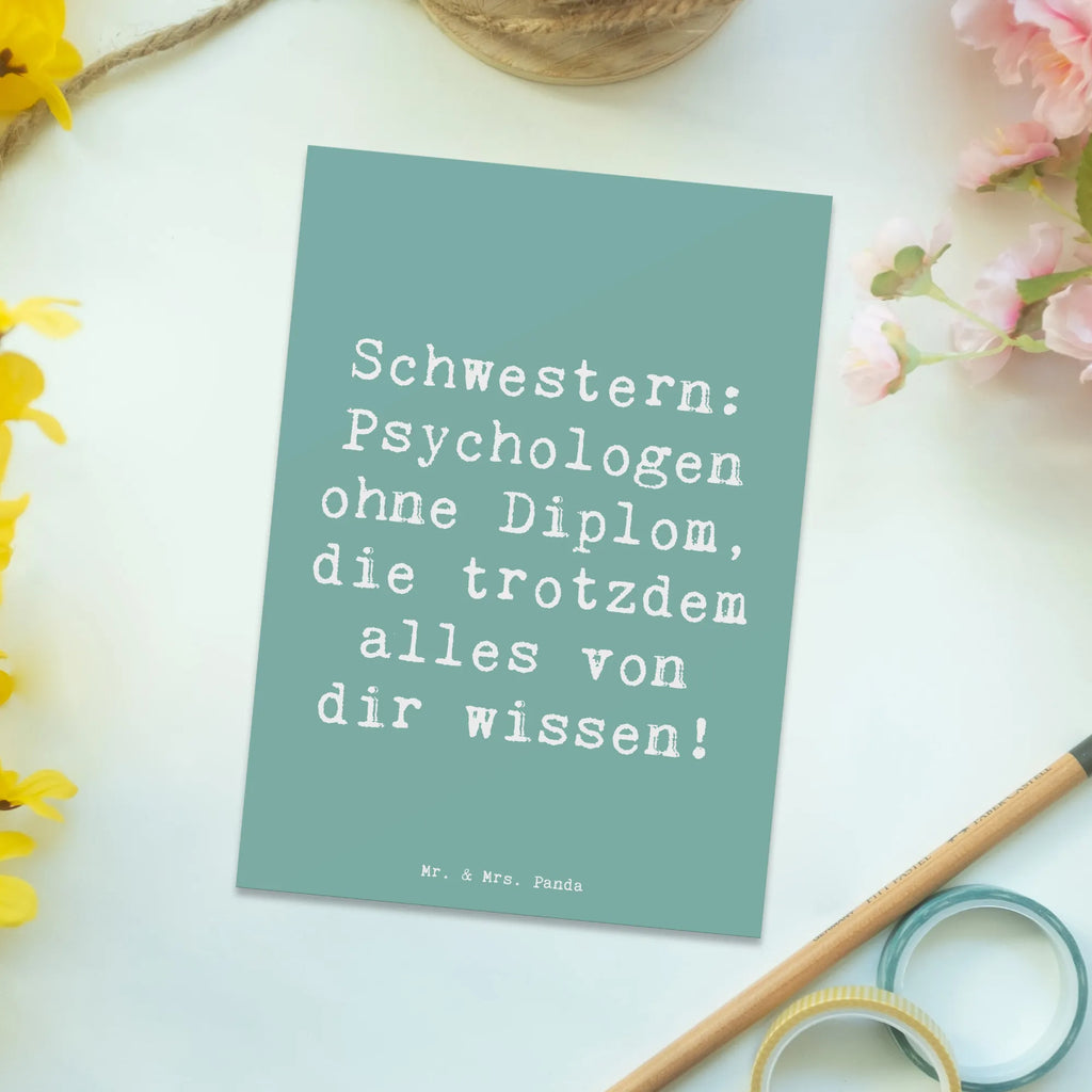 Postkarte Spruch Schwestern Psychologen Postkarte, Karte, Geschenkkarte, Grußkarte, Einladung, Ansichtskarte, Geburtstagskarte, Einladungskarte, Dankeskarte, Ansichtskarten, Einladung Geburtstag, Einladungskarten Geburtstag, Familie, Vatertag, Muttertag, Bruder, Schwester, Mama, Papa, Oma, Opa