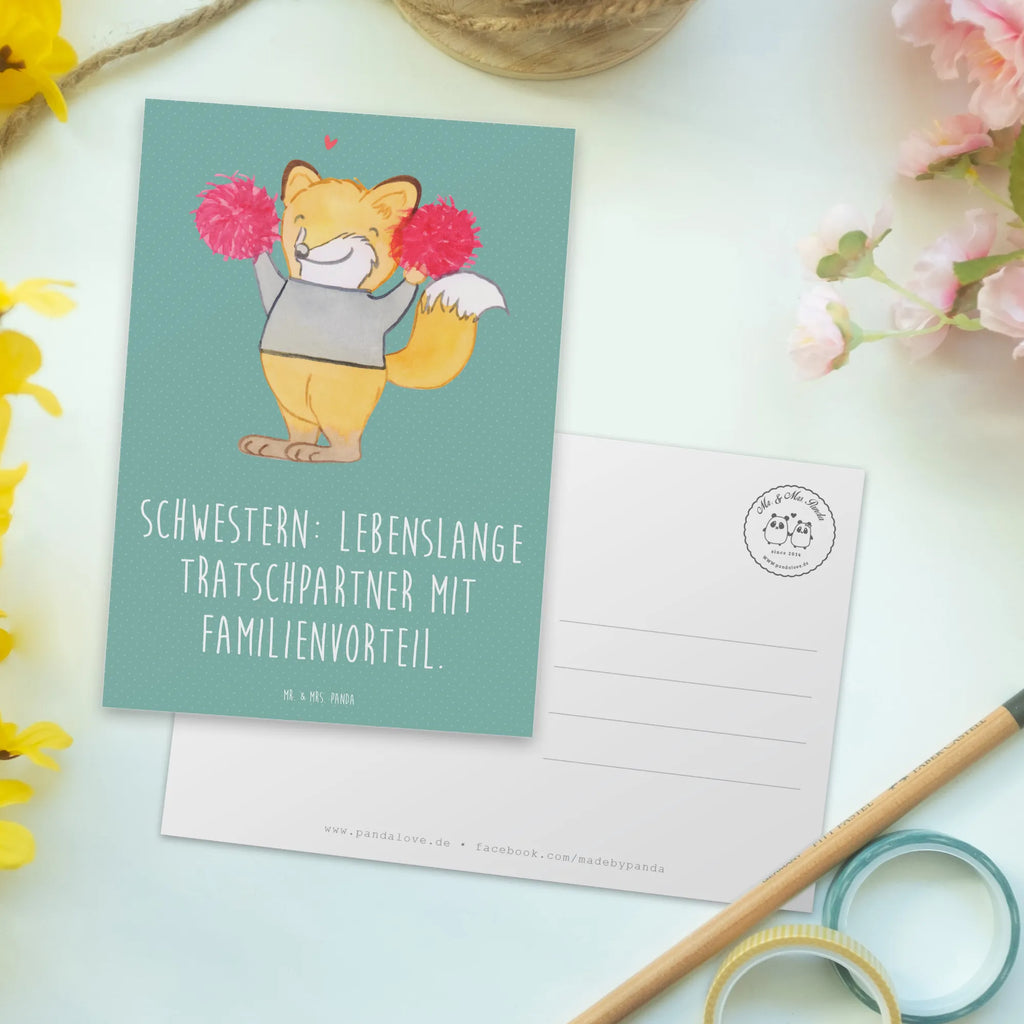 Postkarte Schwestern Tratschpartner Postkarte, Karte, Geschenkkarte, Grußkarte, Einladung, Ansichtskarte, Geburtstagskarte, Einladungskarte, Dankeskarte, Ansichtskarten, Einladung Geburtstag, Einladungskarten Geburtstag, Familie, Vatertag, Muttertag, Bruder, Schwester, Mama, Papa, Oma, Opa