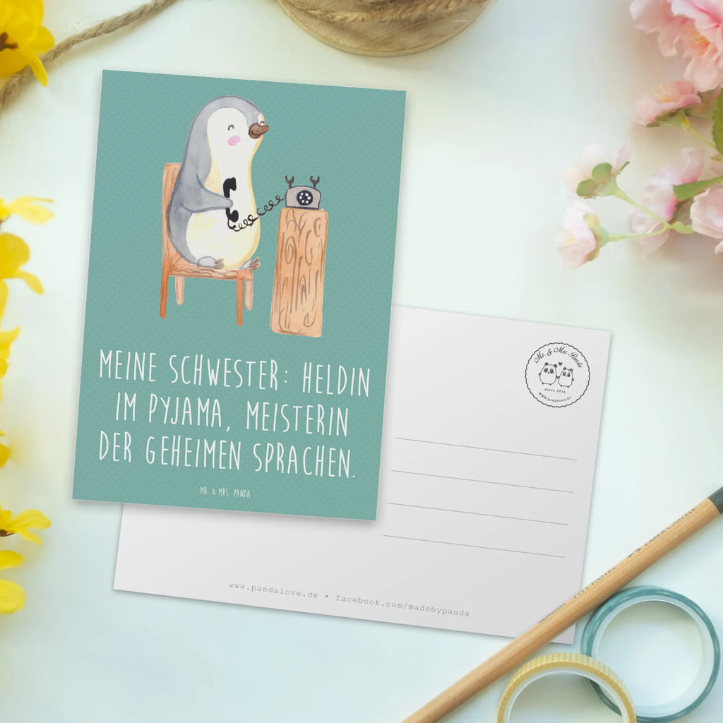 Postkarte Schwester Heldin Postkarte, Karte, Geschenkkarte, Grußkarte, Einladung, Ansichtskarte, Geburtstagskarte, Einladungskarte, Dankeskarte, Ansichtskarten, Einladung Geburtstag, Einladungskarten Geburtstag, Familie, Vatertag, Muttertag, Bruder, Schwester, Mama, Papa, Oma, Opa