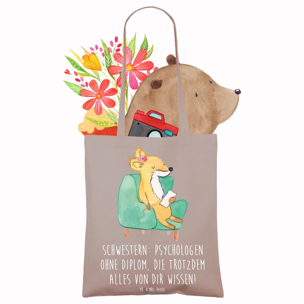 Tragetasche Schwestern Psychologen Beuteltasche, Beutel, Einkaufstasche, Jutebeutel, Stoffbeutel, Tasche, Shopper, Umhängetasche, Strandtasche, Schultertasche, Stofftasche, Tragetasche, Badetasche, Jutetasche, Einkaufstüte, Laptoptasche, Familie, Vatertag, Muttertag, Bruder, Schwester, Mama, Papa, Oma, Opa