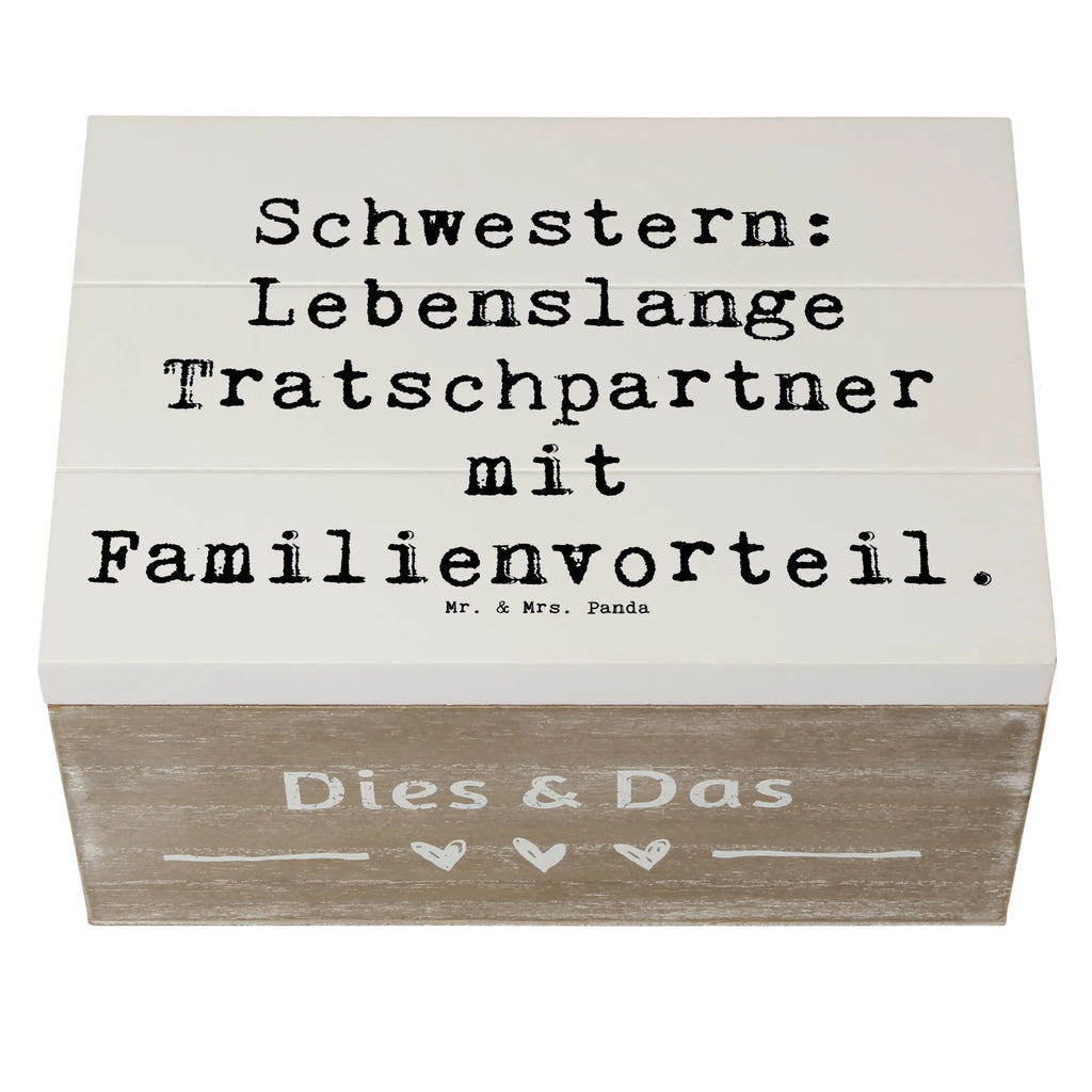 Holzkiste Spruch Schwestern Tratschpartner Holzkiste, Kiste, Schatzkiste, Truhe, Schatulle, XXL, Erinnerungsbox, Erinnerungskiste, Dekokiste, Aufbewahrungsbox, Geschenkbox, Geschenkdose, Familie, Vatertag, Muttertag, Bruder, Schwester, Mama, Papa, Oma, Opa