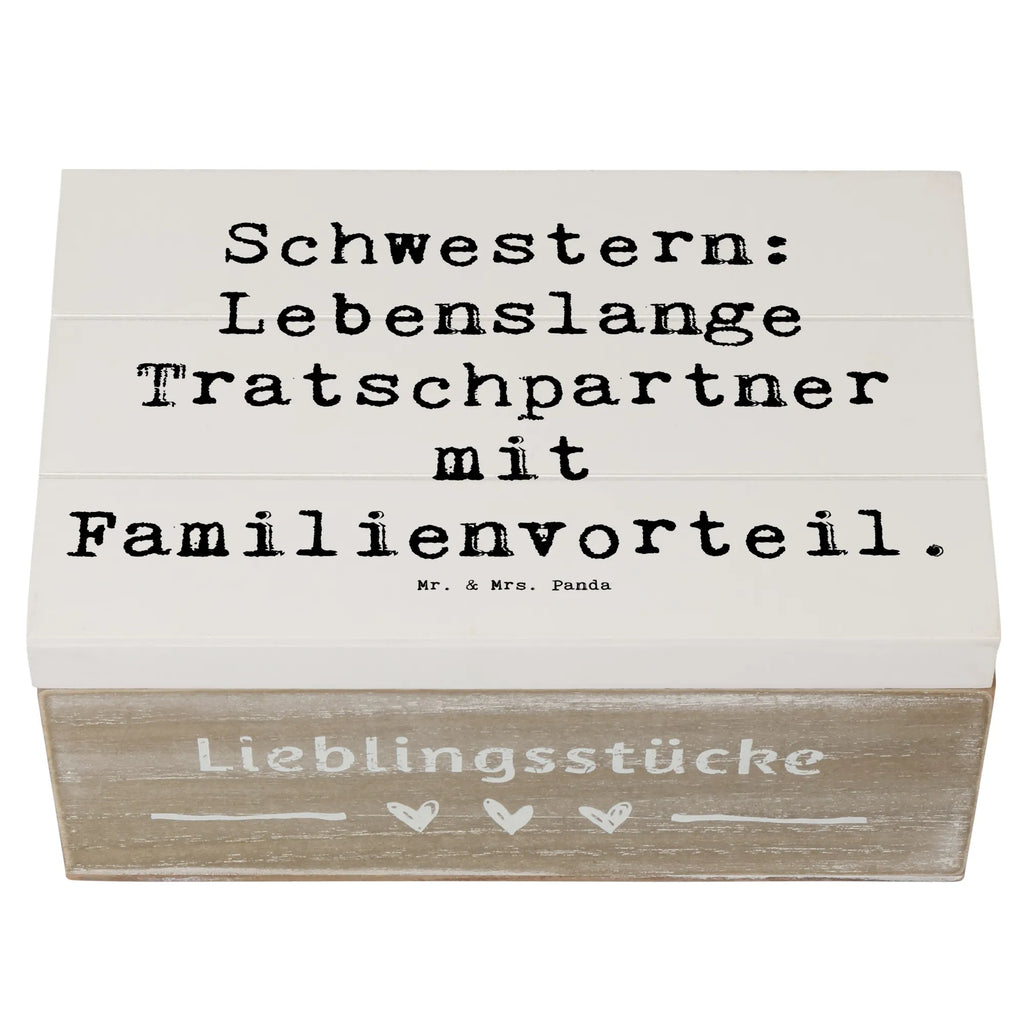 Holzkiste Spruch Schwestern Tratschpartner Holzkiste, Kiste, Schatzkiste, Truhe, Schatulle, XXL, Erinnerungsbox, Erinnerungskiste, Dekokiste, Aufbewahrungsbox, Geschenkbox, Geschenkdose, Familie, Vatertag, Muttertag, Bruder, Schwester, Mama, Papa, Oma, Opa