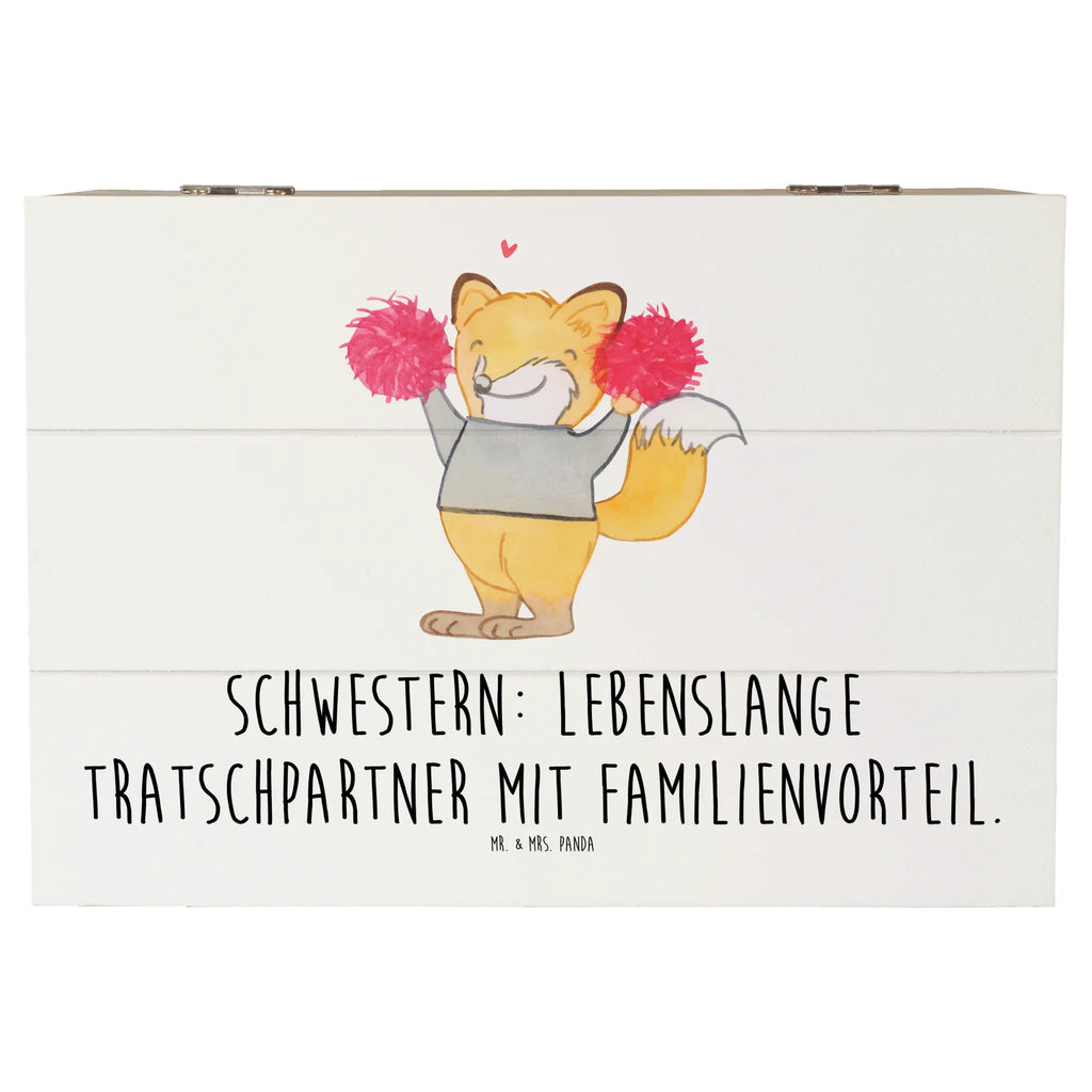 Holzkiste Schwestern Tratschpartner Holzkiste, Kiste, Schatzkiste, Truhe, Schatulle, XXL, Erinnerungsbox, Erinnerungskiste, Dekokiste, Aufbewahrungsbox, Geschenkbox, Geschenkdose, Familie, Vatertag, Muttertag, Bruder, Schwester, Mama, Papa, Oma, Opa