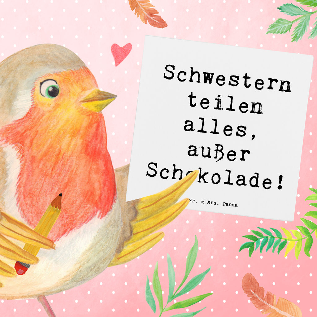 Deluxe Karte Spruch Schwestern Liebe Karte, Grußkarte, Klappkarte, Einladungskarte, Glückwunschkarte, Hochzeitskarte, Geburtstagskarte, Hochwertige Grußkarte, Hochwertige Klappkarte, Familie, Vatertag, Muttertag, Bruder, Schwester, Mama, Papa, Oma, Opa