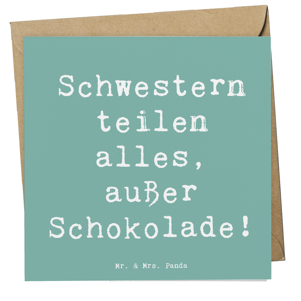 Deluxe Karte Spruch Schwestern Liebe Karte, Grußkarte, Klappkarte, Einladungskarte, Glückwunschkarte, Hochzeitskarte, Geburtstagskarte, Hochwertige Grußkarte, Hochwertige Klappkarte, Familie, Vatertag, Muttertag, Bruder, Schwester, Mama, Papa, Oma, Opa