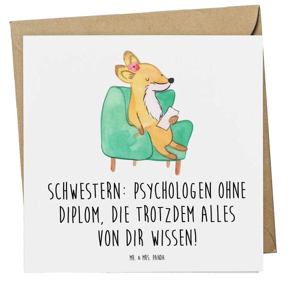 Deluxe Karte Schwestern Psychologen Karte, Grußkarte, Klappkarte, Einladungskarte, Glückwunschkarte, Hochzeitskarte, Geburtstagskarte, Hochwertige Grußkarte, Hochwertige Klappkarte, Familie, Vatertag, Muttertag, Bruder, Schwester, Mama, Papa, Oma, Opa