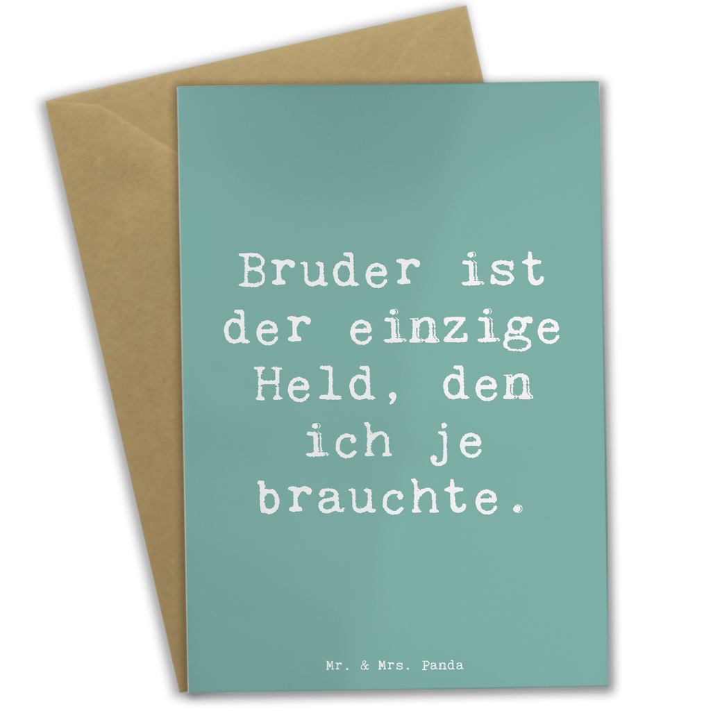 Grußkarte Spruch Bruder Held Grußkarte, Klappkarte, Einladungskarte, Glückwunschkarte, Hochzeitskarte, Geburtstagskarte, Karte, Ansichtskarten, Familie, Vatertag, Muttertag, Bruder, Schwester, Mama, Papa, Oma, Opa