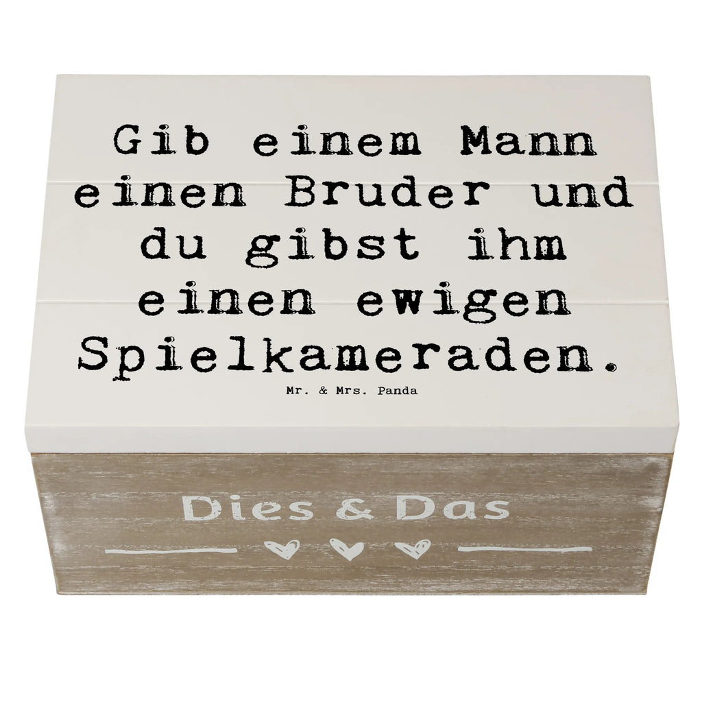 Holzkiste Spruch Bruder Spielkamerad Holzkiste, Kiste, Schatzkiste, Truhe, Schatulle, XXL, Erinnerungsbox, Erinnerungskiste, Dekokiste, Aufbewahrungsbox, Geschenkbox, Geschenkdose, Familie, Vatertag, Muttertag, Bruder, Schwester, Mama, Papa, Oma, Opa