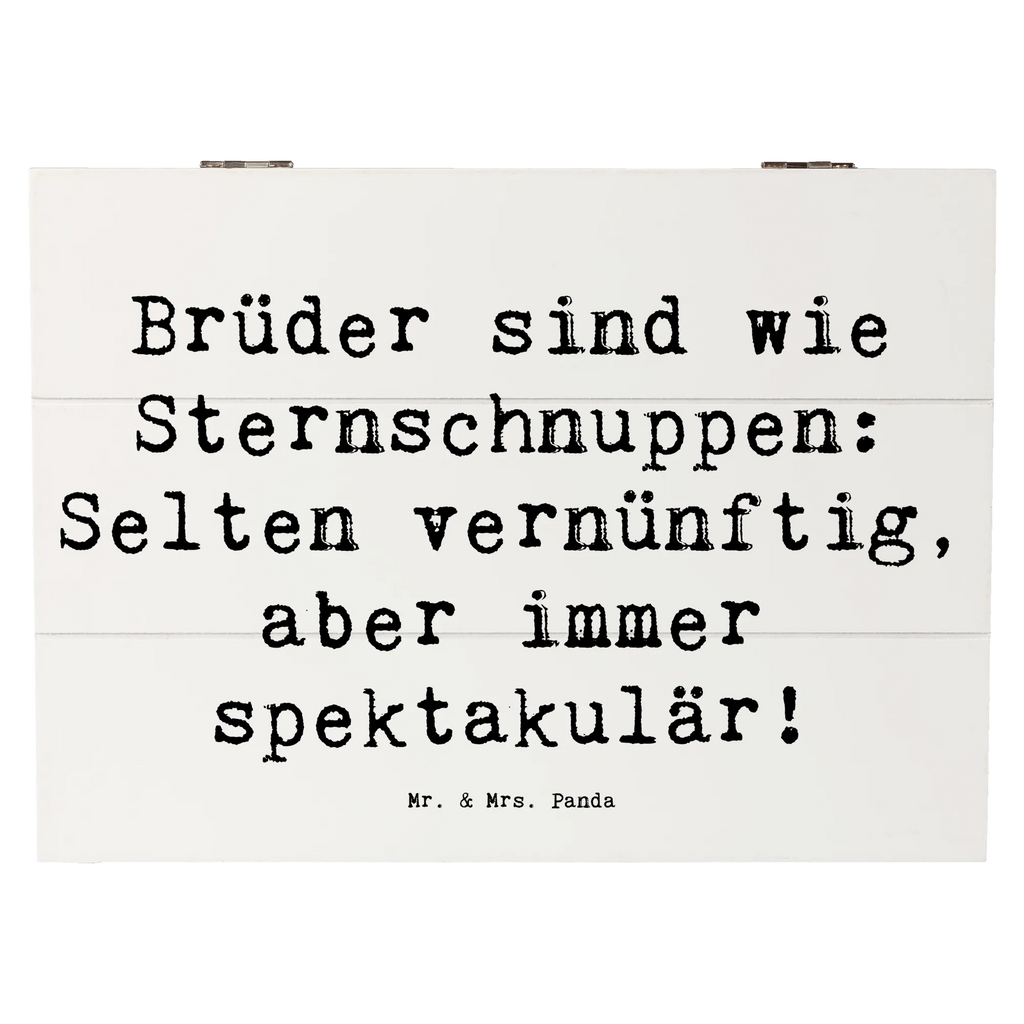 Holzkiste Spruch Brüder Sternschnuppen Holzkiste, Kiste, Schatzkiste, Truhe, Schatulle, XXL, Erinnerungsbox, Erinnerungskiste, Dekokiste, Aufbewahrungsbox, Geschenkbox, Geschenkdose, Familie, Vatertag, Muttertag, Bruder, Schwester, Mama, Papa, Oma, Opa