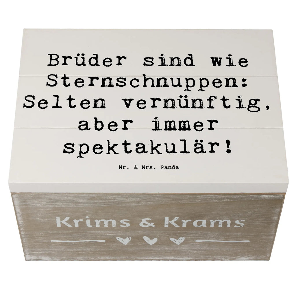 Holzkiste Spruch Brüder Sternschnuppen Holzkiste, Kiste, Schatzkiste, Truhe, Schatulle, XXL, Erinnerungsbox, Erinnerungskiste, Dekokiste, Aufbewahrungsbox, Geschenkbox, Geschenkdose, Familie, Vatertag, Muttertag, Bruder, Schwester, Mama, Papa, Oma, Opa