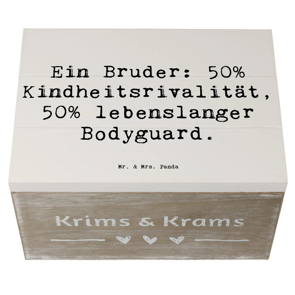 Holzkiste Spruch Bruder Bodyguard Holzkiste, Kiste, Schatzkiste, Truhe, Schatulle, XXL, Erinnerungsbox, Erinnerungskiste, Dekokiste, Aufbewahrungsbox, Geschenkbox, Geschenkdose, Familie, Vatertag, Muttertag, Bruder, Schwester, Mama, Papa, Oma, Opa