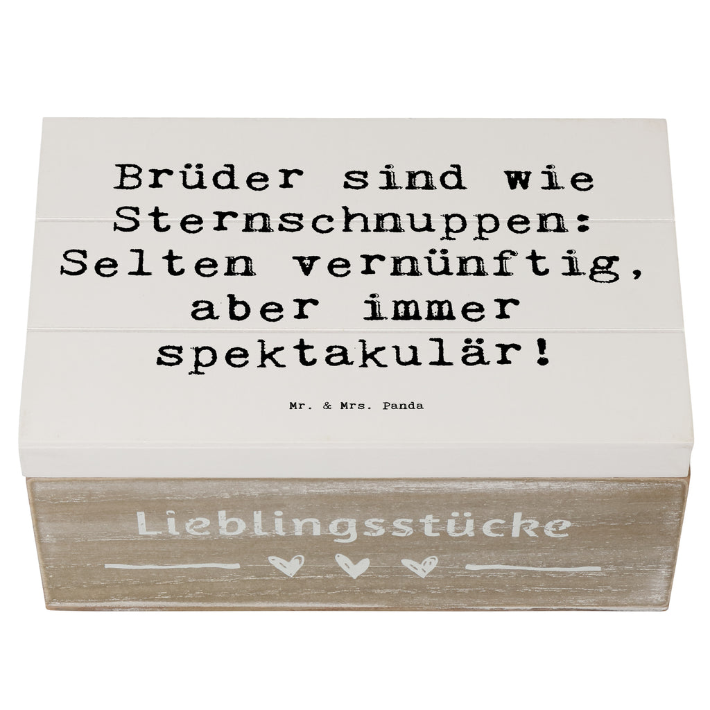 Holzkiste Spruch Brüder Sternschnuppen Holzkiste, Kiste, Schatzkiste, Truhe, Schatulle, XXL, Erinnerungsbox, Erinnerungskiste, Dekokiste, Aufbewahrungsbox, Geschenkbox, Geschenkdose, Familie, Vatertag, Muttertag, Bruder, Schwester, Mama, Papa, Oma, Opa