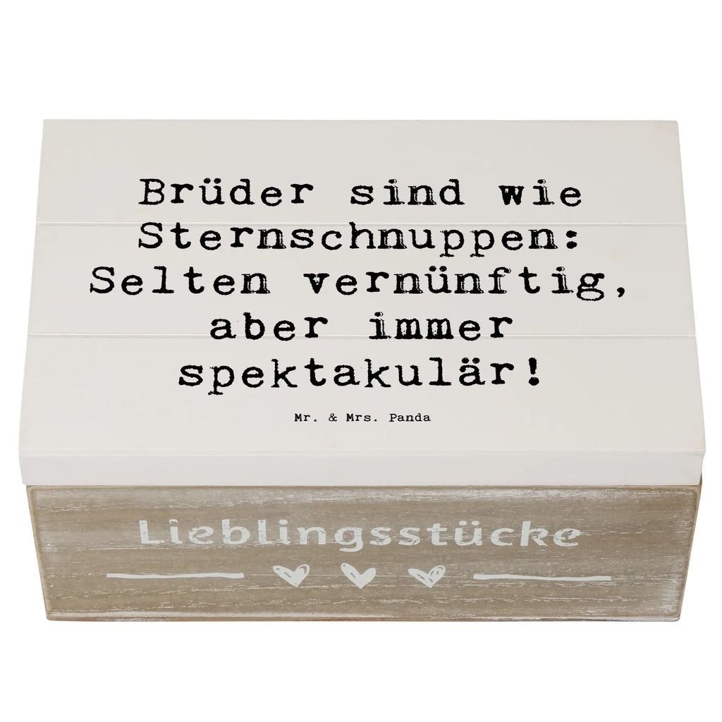 Holzkiste Spruch Brüder Sternschnuppen Holzkiste, Kiste, Schatzkiste, Truhe, Schatulle, XXL, Erinnerungsbox, Erinnerungskiste, Dekokiste, Aufbewahrungsbox, Geschenkbox, Geschenkdose, Familie, Vatertag, Muttertag, Bruder, Schwester, Mama, Papa, Oma, Opa