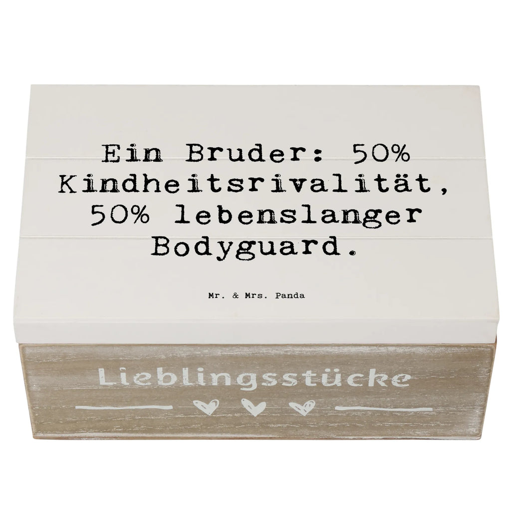 Holzkiste Spruch Bruder Bodyguard Holzkiste, Kiste, Schatzkiste, Truhe, Schatulle, XXL, Erinnerungsbox, Erinnerungskiste, Dekokiste, Aufbewahrungsbox, Geschenkbox, Geschenkdose, Familie, Vatertag, Muttertag, Bruder, Schwester, Mama, Papa, Oma, Opa