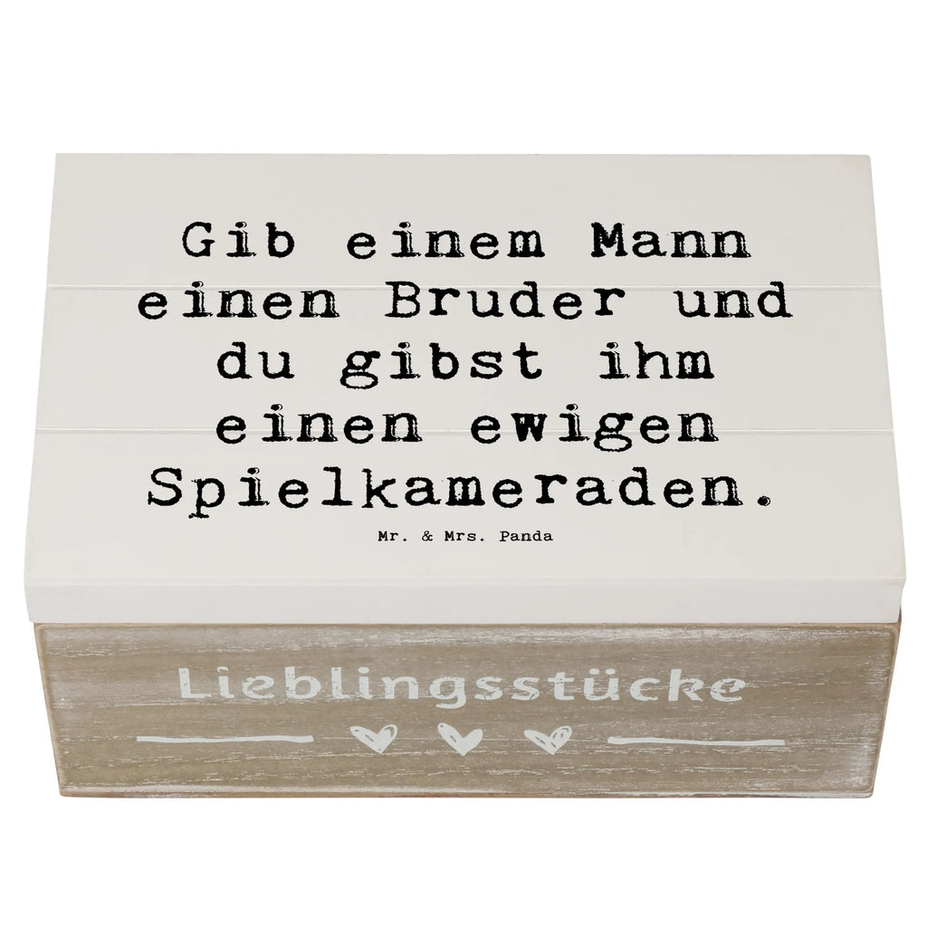 Holzkiste Spruch Bruder Spielkamerad Holzkiste, Kiste, Schatzkiste, Truhe, Schatulle, XXL, Erinnerungsbox, Erinnerungskiste, Dekokiste, Aufbewahrungsbox, Geschenkbox, Geschenkdose, Familie, Vatertag, Muttertag, Bruder, Schwester, Mama, Papa, Oma, Opa