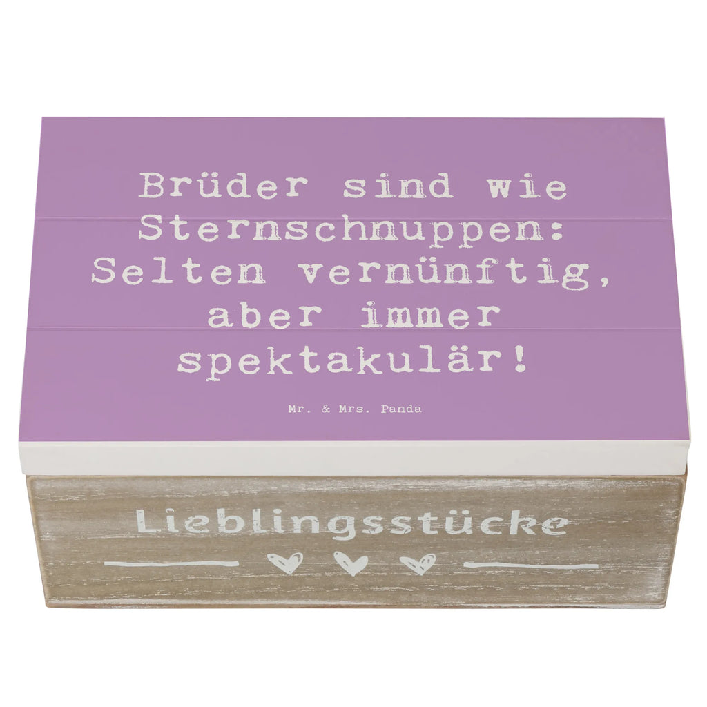 Holzkiste Spruch Brüder Sternschnuppen Holzkiste, Kiste, Schatzkiste, Truhe, Schatulle, XXL, Erinnerungsbox, Erinnerungskiste, Dekokiste, Aufbewahrungsbox, Geschenkbox, Geschenkdose, Familie, Vatertag, Muttertag, Bruder, Schwester, Mama, Papa, Oma, Opa