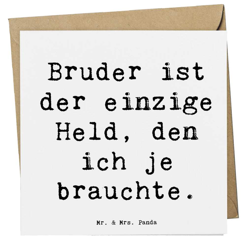 Deluxe Karte Spruch Bruder Held Karte, Grußkarte, Klappkarte, Einladungskarte, Glückwunschkarte, Hochzeitskarte, Geburtstagskarte, Hochwertige Grußkarte, Hochwertige Klappkarte, Familie, Vatertag, Muttertag, Bruder, Schwester, Mama, Papa, Oma, Opa