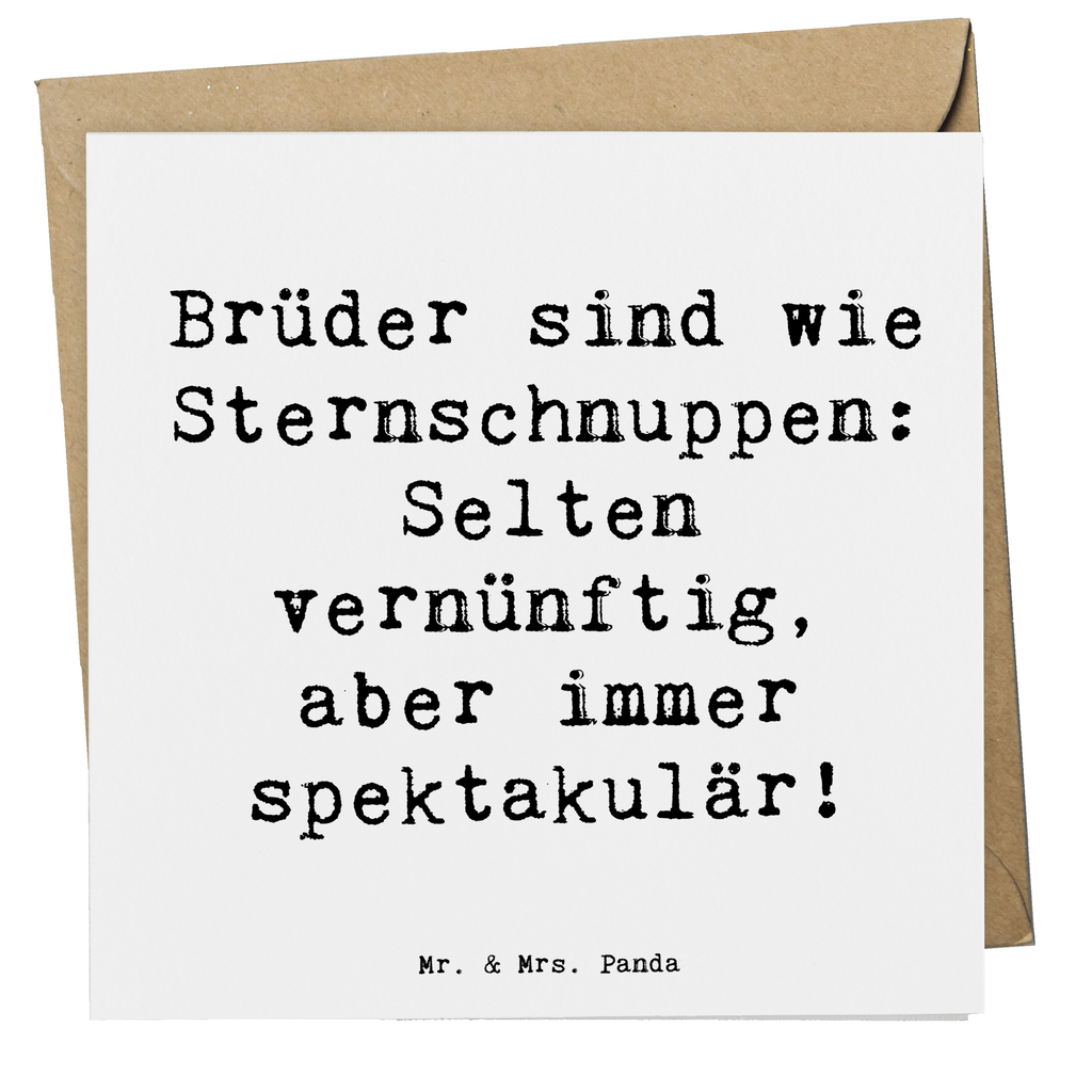 Deluxe Karte Spruch Brüder Sternschnuppen Karte, Grußkarte, Klappkarte, Einladungskarte, Glückwunschkarte, Hochzeitskarte, Geburtstagskarte, Hochwertige Grußkarte, Hochwertige Klappkarte, Familie, Vatertag, Muttertag, Bruder, Schwester, Mama, Papa, Oma, Opa