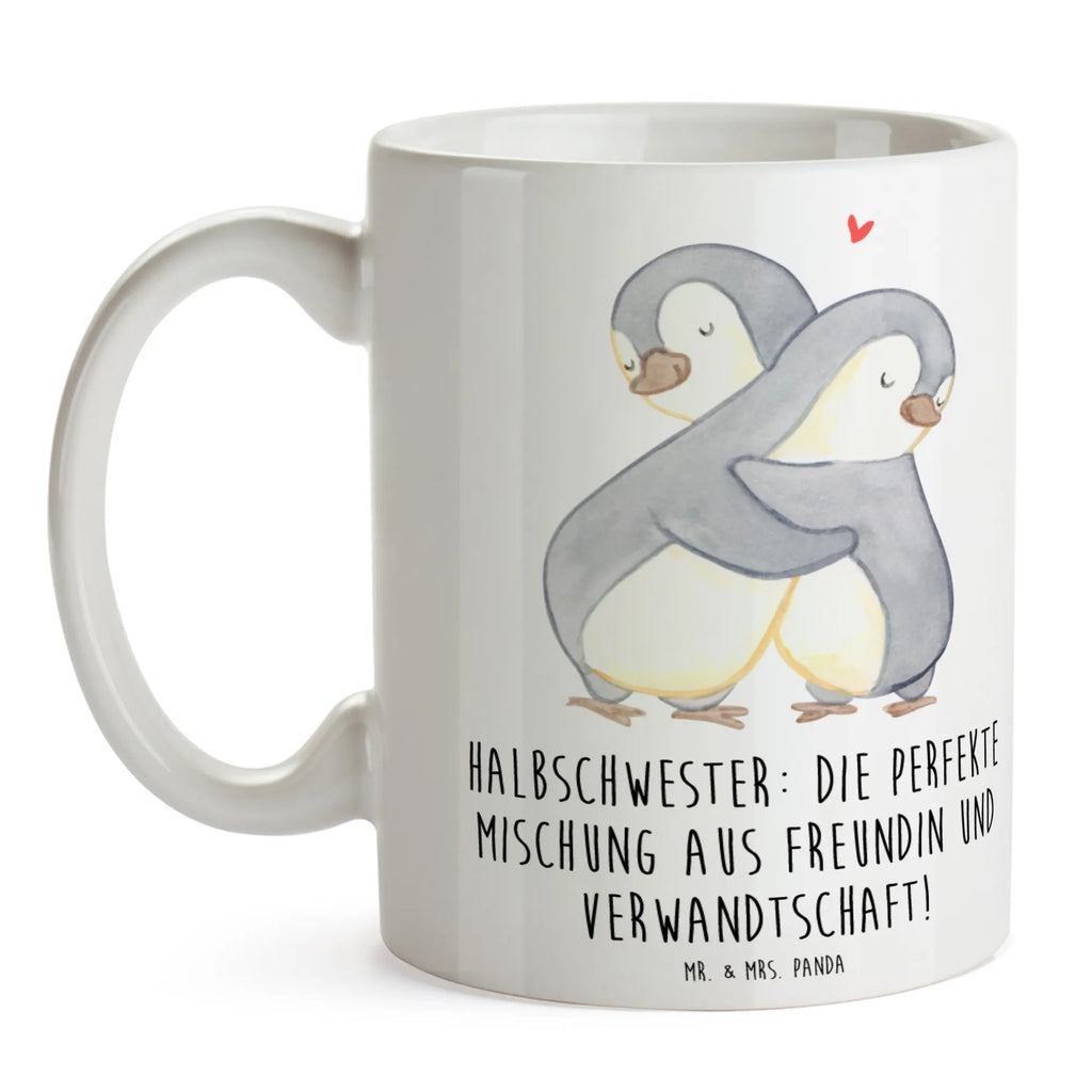 Tasse Halbschwester Glück Tasse, Kaffeetasse, Teetasse, Becher, Kaffeebecher, Teebecher, Keramiktasse, Porzellantasse, Büro Tasse, Geschenk Tasse, Tasse Sprüche, Tasse Motive, Kaffeetassen, Tasse bedrucken, Designer Tasse, Cappuccino Tassen, Schöne Teetassen, Familie, Vatertag, Muttertag, Bruder, Schwester, Mama, Papa, Oma, Opa