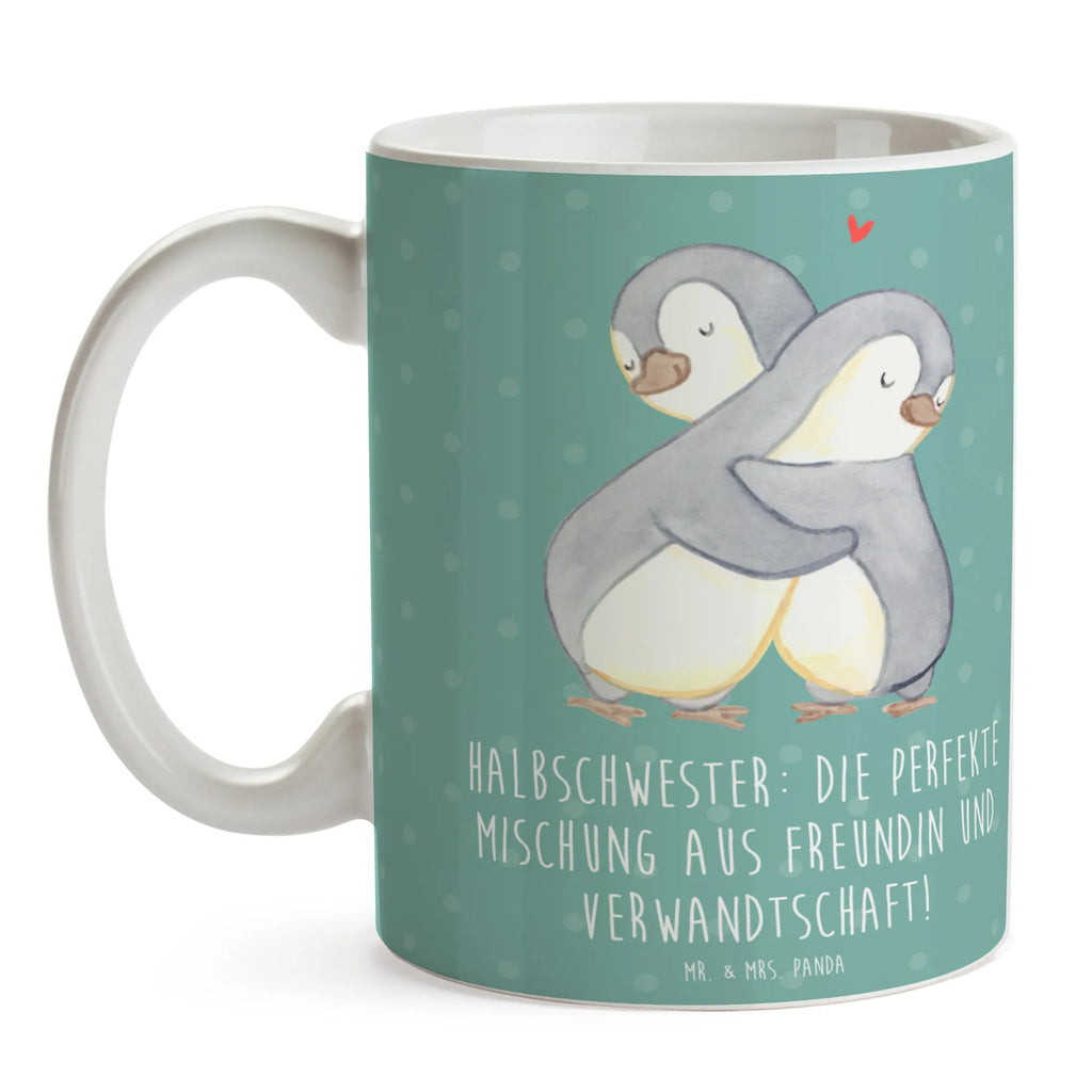 Tasse Halbschwester Glück Tasse, Kaffeetasse, Teetasse, Becher, Kaffeebecher, Teebecher, Keramiktasse, Porzellantasse, Büro Tasse, Geschenk Tasse, Tasse Sprüche, Tasse Motive, Kaffeetassen, Tasse bedrucken, Designer Tasse, Cappuccino Tassen, Schöne Teetassen, Familie, Vatertag, Muttertag, Bruder, Schwester, Mama, Papa, Oma, Opa