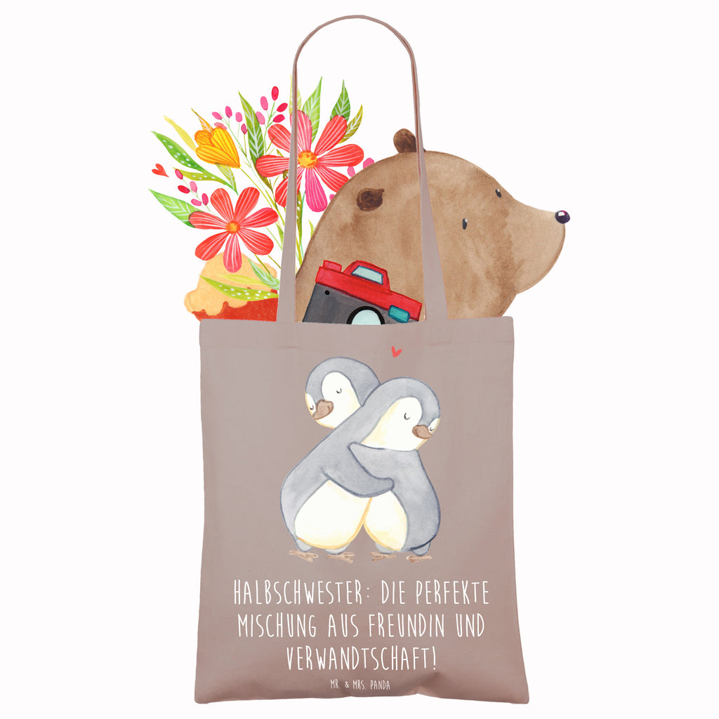 Tragetasche Halbschwester Glück Beuteltasche, Beutel, Einkaufstasche, Jutebeutel, Stoffbeutel, Tasche, Shopper, Umhängetasche, Strandtasche, Schultertasche, Stofftasche, Tragetasche, Badetasche, Jutetasche, Einkaufstüte, Laptoptasche, Familie, Vatertag, Muttertag, Bruder, Schwester, Mama, Papa, Oma, Opa