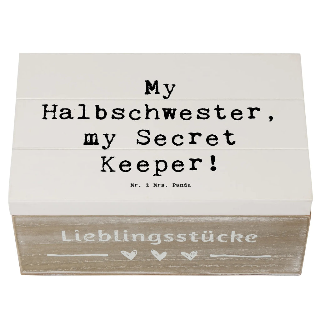 Holzkiste Spruch Halbschwester Geheimnishüter Holzkiste, Kiste, Schatzkiste, Truhe, Schatulle, XXL, Erinnerungsbox, Erinnerungskiste, Dekokiste, Aufbewahrungsbox, Geschenkbox, Geschenkdose, Familie, Vatertag, Muttertag, Bruder, Schwester, Mama, Papa, Oma, Opa