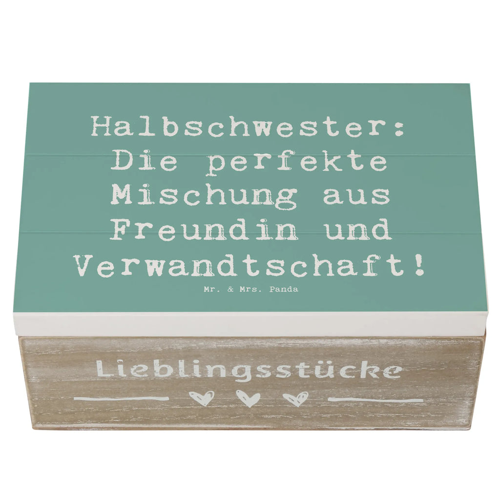 Holzkiste Spruch Halbschwester Glück Holzkiste, Kiste, Schatzkiste, Truhe, Schatulle, XXL, Erinnerungsbox, Erinnerungskiste, Dekokiste, Aufbewahrungsbox, Geschenkbox, Geschenkdose, Familie, Vatertag, Muttertag, Bruder, Schwester, Mama, Papa, Oma, Opa