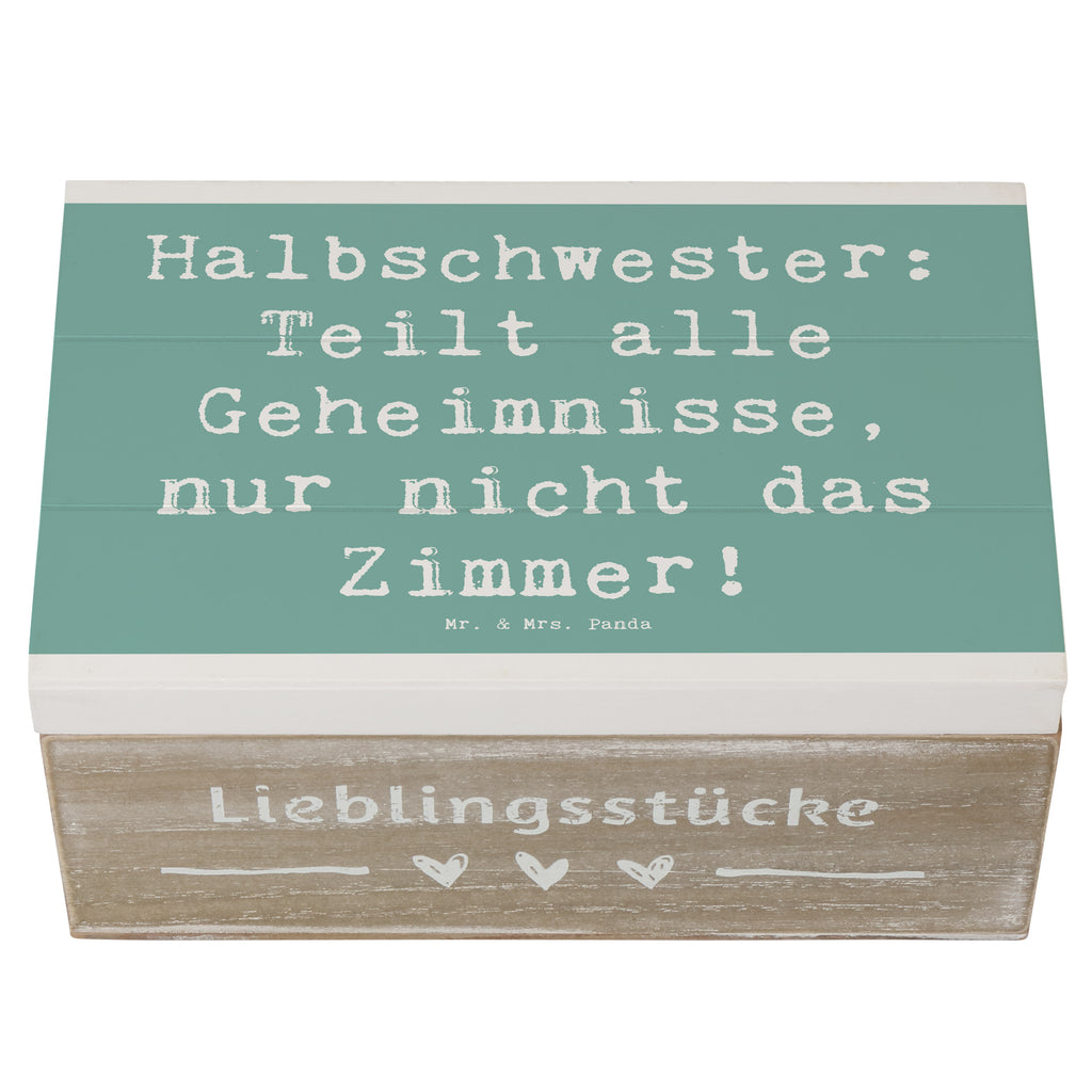 Holzkiste Spruch Halbschwester Geheimnisse Holzkiste, Kiste, Schatzkiste, Truhe, Schatulle, XXL, Erinnerungsbox, Erinnerungskiste, Dekokiste, Aufbewahrungsbox, Geschenkbox, Geschenkdose, Familie, Vatertag, Muttertag, Bruder, Schwester, Mama, Papa, Oma, Opa