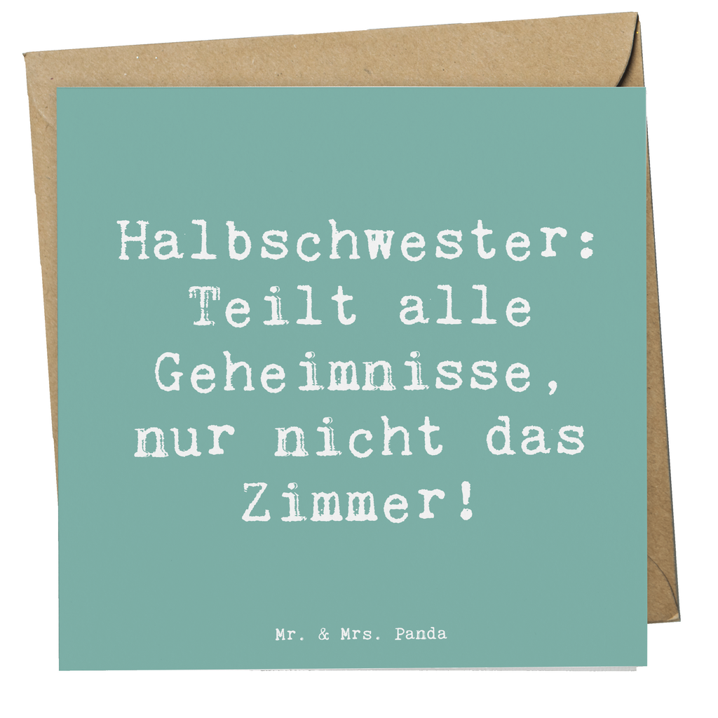 Deluxe Karte Spruch Halbschwester Geheimnisse Karte, Grußkarte, Klappkarte, Einladungskarte, Glückwunschkarte, Hochzeitskarte, Geburtstagskarte, Hochwertige Grußkarte, Hochwertige Klappkarte, Familie, Vatertag, Muttertag, Bruder, Schwester, Mama, Papa, Oma, Opa