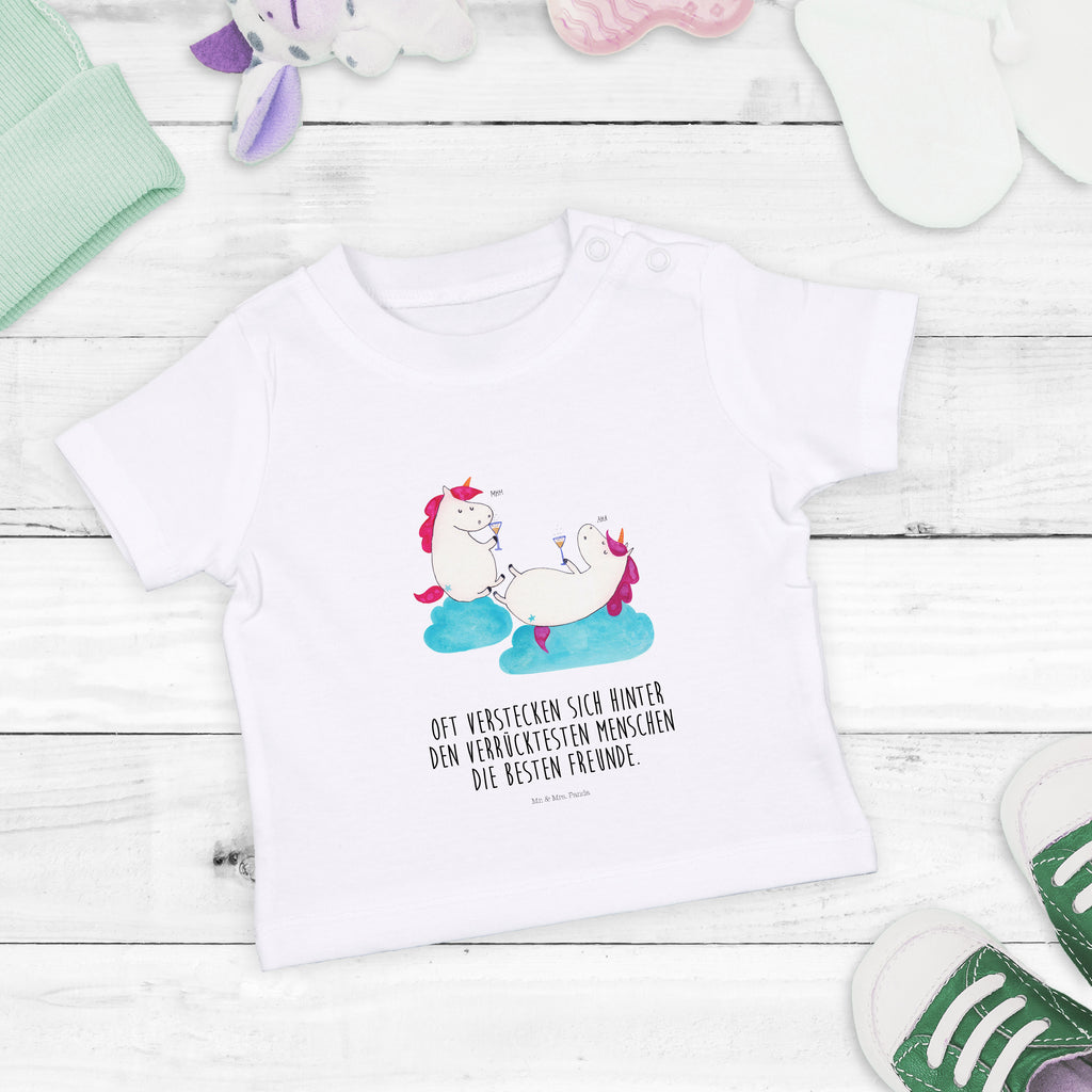 Organic Baby Shirt Einhorn Sekt Baby T-Shirt, Jungen Baby T-Shirt, Mädchen Baby T-Shirt, Shirt, Einhorn, Einhörner, Einhorn Deko, Pegasus, Unicorn, Freundinnen, Freundin, BFF, Sekt, Mädelsabend, Spaß, Party, Korken, Anstoßen, Beste