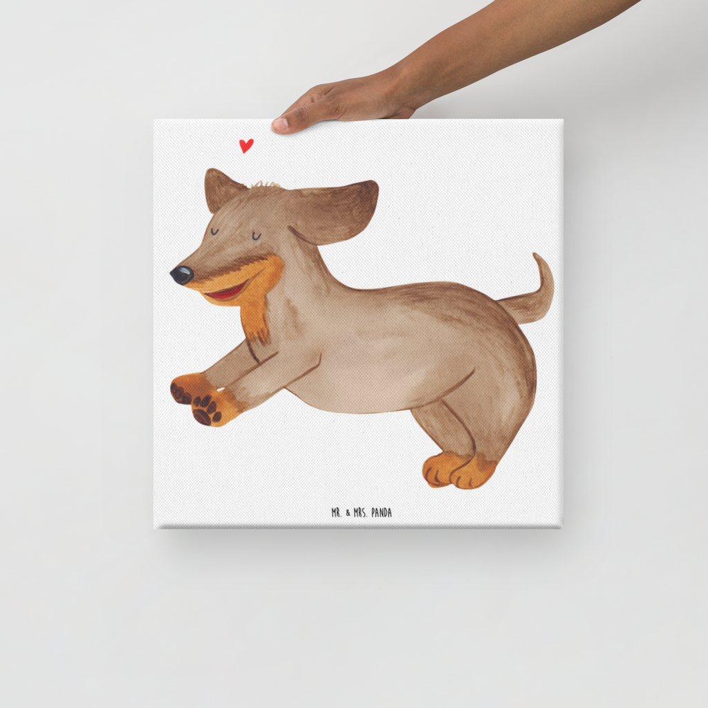 Leinwand Bild Hund Dackel Leinwand, Bild, Kunstdruck, Wanddeko, Dekoration, Hund, Hundemotiv, Haustier, Hunderasse, Tierliebhaber, Hundebesitzer, Sprüche, Hunde, Dackel, Dachshund, happy dog