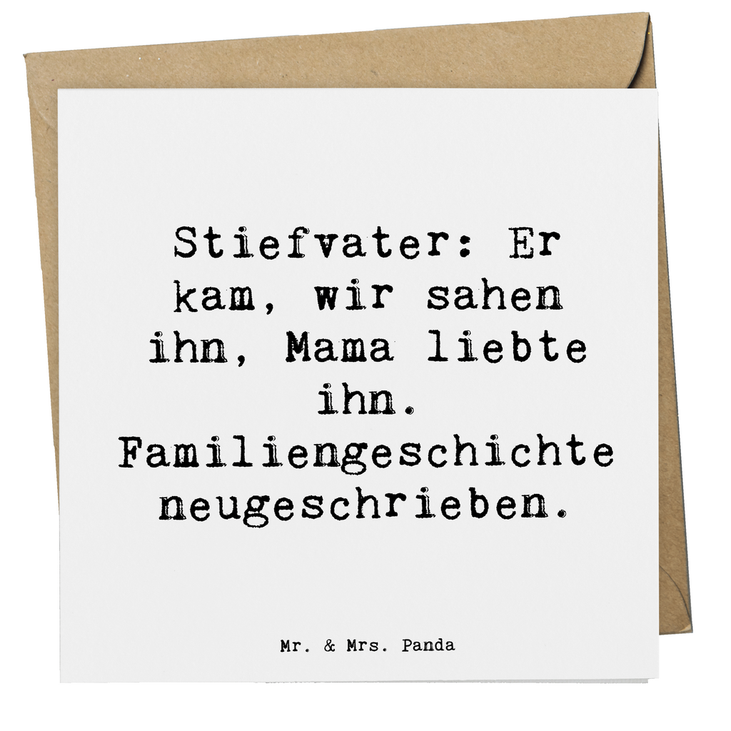 Deluxe Karte Spruch Stiefvater Liebe Karte, Grußkarte, Klappkarte, Einladungskarte, Glückwunschkarte, Hochzeitskarte, Geburtstagskarte, Hochwertige Grußkarte, Hochwertige Klappkarte, Familie, Vatertag, Muttertag, Bruder, Schwester, Mama, Papa, Oma, Opa