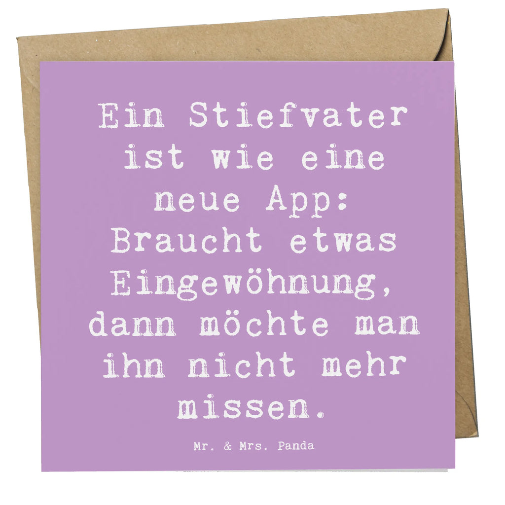 Deluxe Karte Spruch Stiefvater Liebe Karte, Grußkarte, Klappkarte, Einladungskarte, Glückwunschkarte, Hochzeitskarte, Geburtstagskarte, Hochwertige Grußkarte, Hochwertige Klappkarte, Familie, Vatertag, Muttertag, Bruder, Schwester, Mama, Papa, Oma, Opa