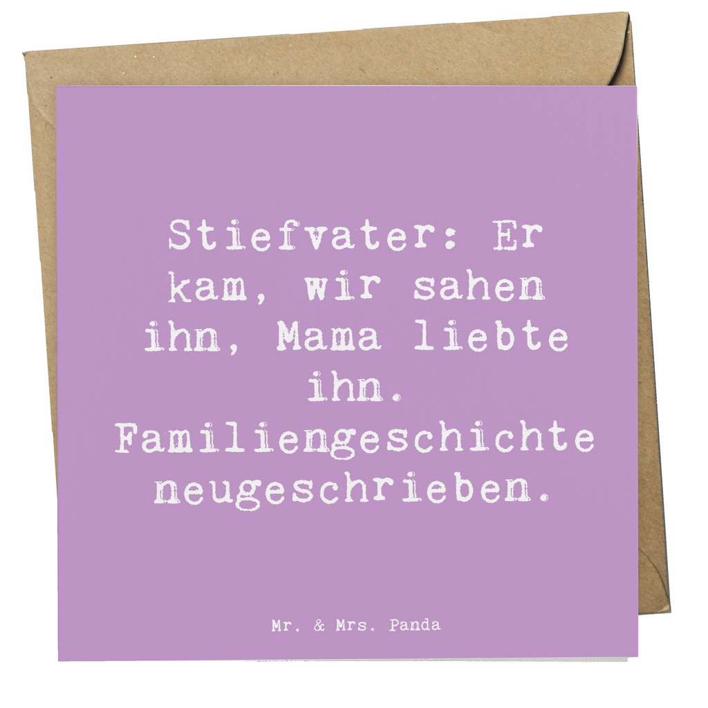 Deluxe Karte Spruch Stiefvater Liebe Karte, Grußkarte, Klappkarte, Einladungskarte, Glückwunschkarte, Hochzeitskarte, Geburtstagskarte, Hochwertige Grußkarte, Hochwertige Klappkarte, Familie, Vatertag, Muttertag, Bruder, Schwester, Mama, Papa, Oma, Opa