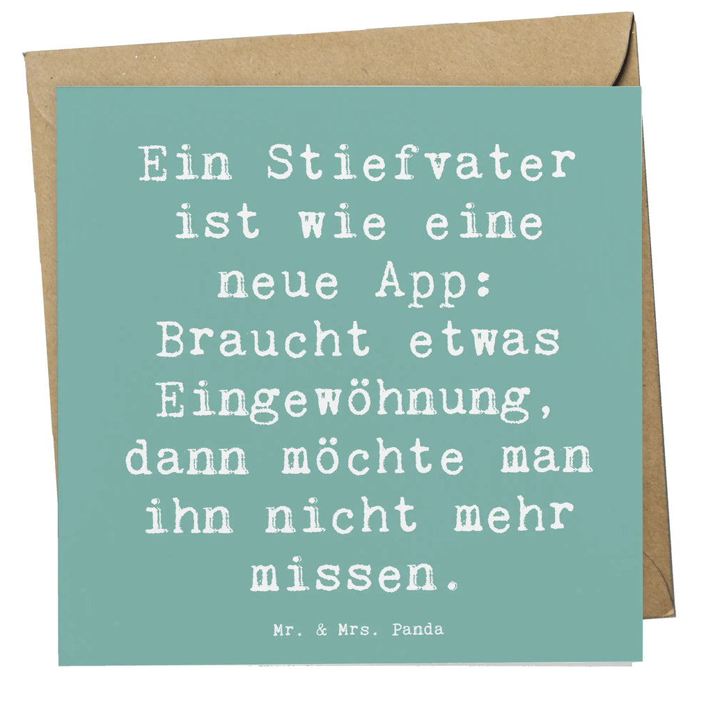 Deluxe Karte Spruch Stiefvater Liebe Karte, Grußkarte, Klappkarte, Einladungskarte, Glückwunschkarte, Hochzeitskarte, Geburtstagskarte, Hochwertige Grußkarte, Hochwertige Klappkarte, Familie, Vatertag, Muttertag, Bruder, Schwester, Mama, Papa, Oma, Opa