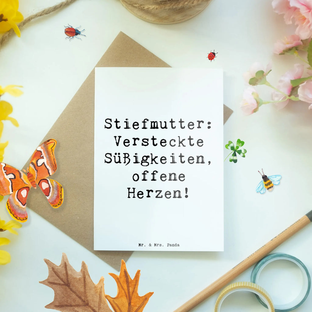 Grußkarte Spruch Stiefmutter Herzen Grußkarte, Klappkarte, Einladungskarte, Glückwunschkarte, Hochzeitskarte, Geburtstagskarte, Karte, Ansichtskarten, Familie, Vatertag, Muttertag, Bruder, Schwester, Mama, Papa, Oma, Opa