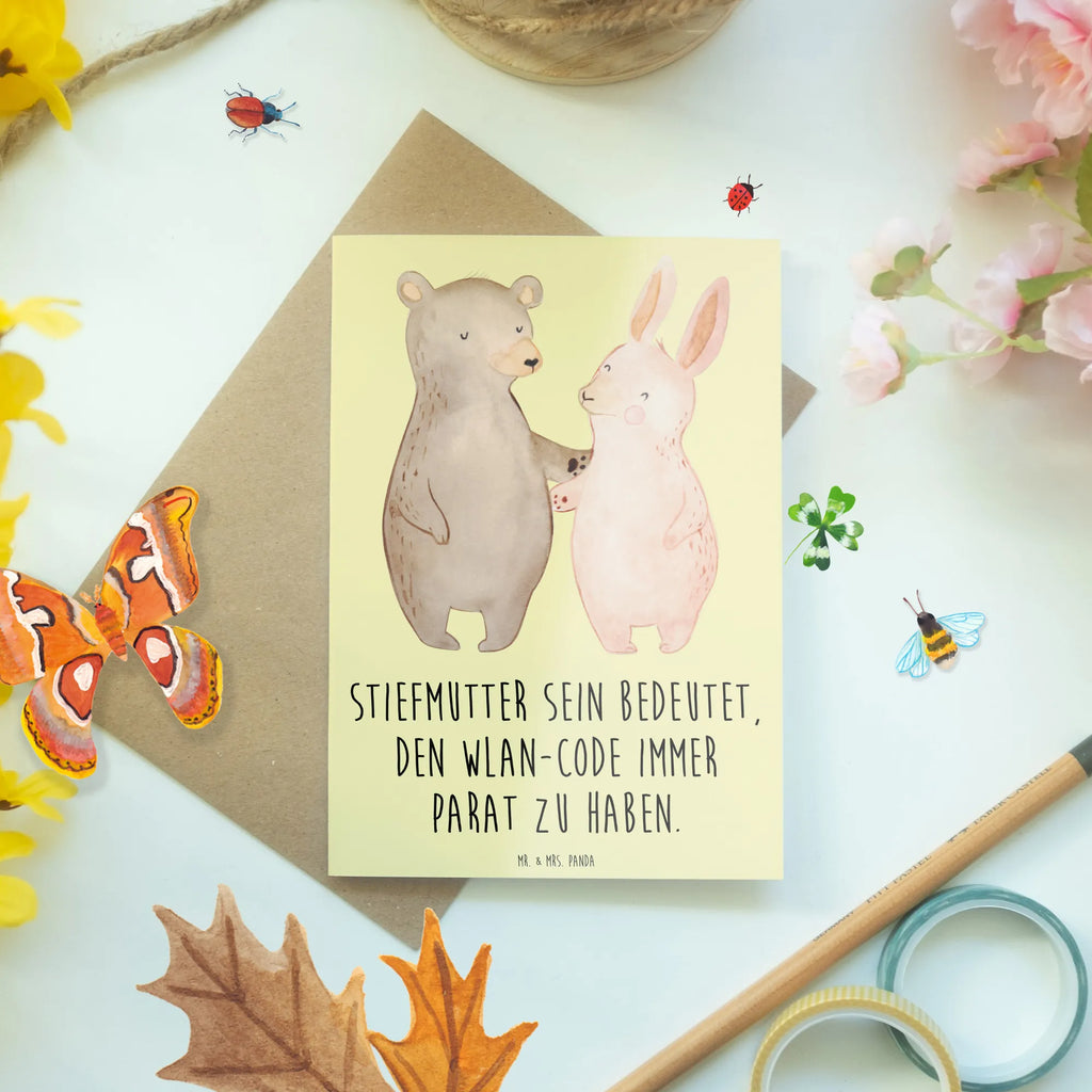 Greetings card Stiefmutter sein bedeutet, den WLAN-Code immer parat zu haben. Grußkarte, Klappkarte, Einladungskarte, Glückwunschkarte, Hochzeitskarte, Geburtstagskarte, Karte, Ansichtskarten, Familie, Vatertag, Muttertag, Bruder, Schwester, Mama, Papa, Oma, Opa
