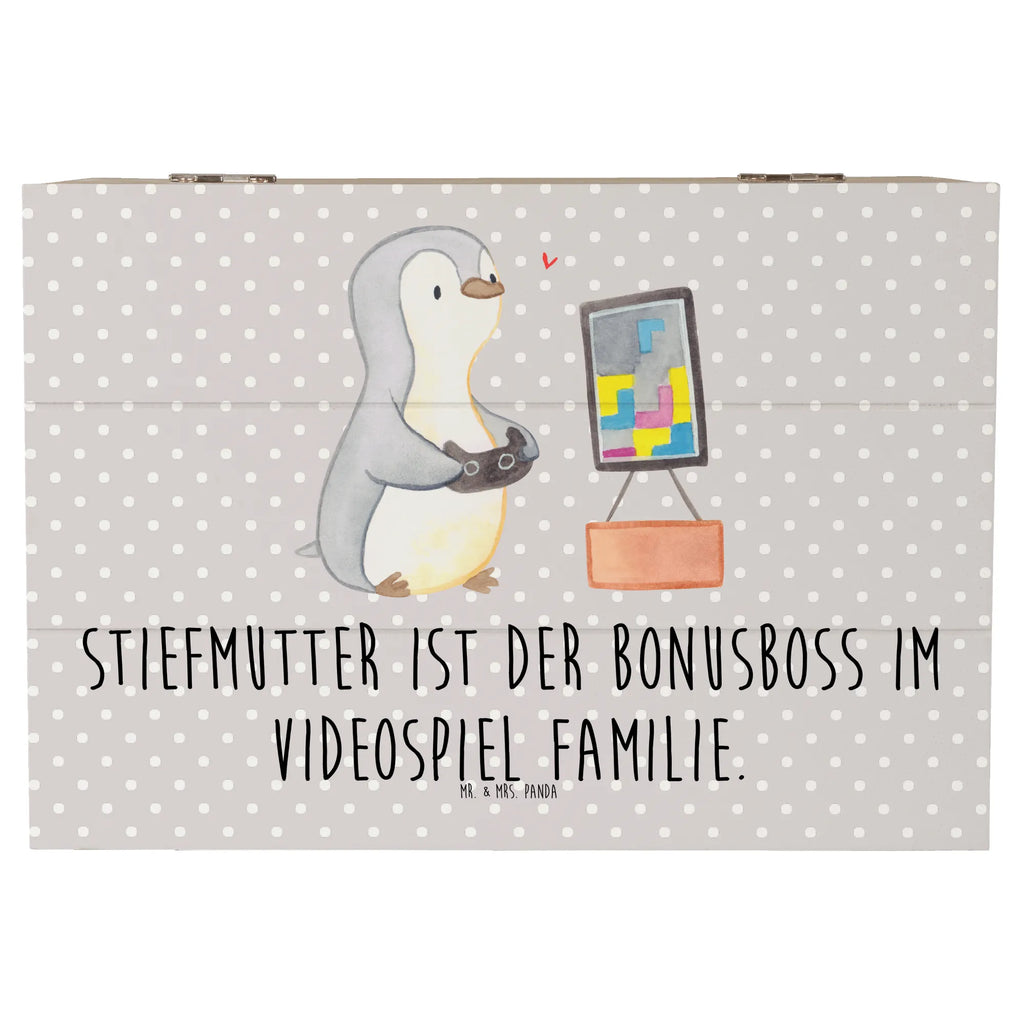 Holzkiste Stiefmutter Bonusboss Holzkiste, Kiste, Schatzkiste, Truhe, Schatulle, XXL, Erinnerungsbox, Erinnerungskiste, Dekokiste, Aufbewahrungsbox, Geschenkbox, Geschenkdose, Familie, Vatertag, Muttertag, Bruder, Schwester, Mama, Papa, Oma, Opa