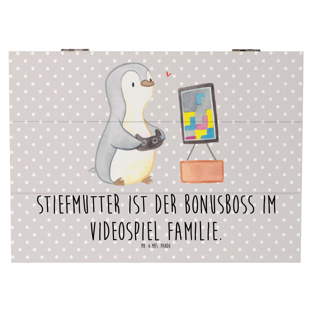 Holzkiste Stiefmutter Bonusboss Holzkiste, Kiste, Schatzkiste, Truhe, Schatulle, XXL, Erinnerungsbox, Erinnerungskiste, Dekokiste, Aufbewahrungsbox, Geschenkbox, Geschenkdose, Familie, Vatertag, Muttertag, Bruder, Schwester, Mama, Papa, Oma, Opa