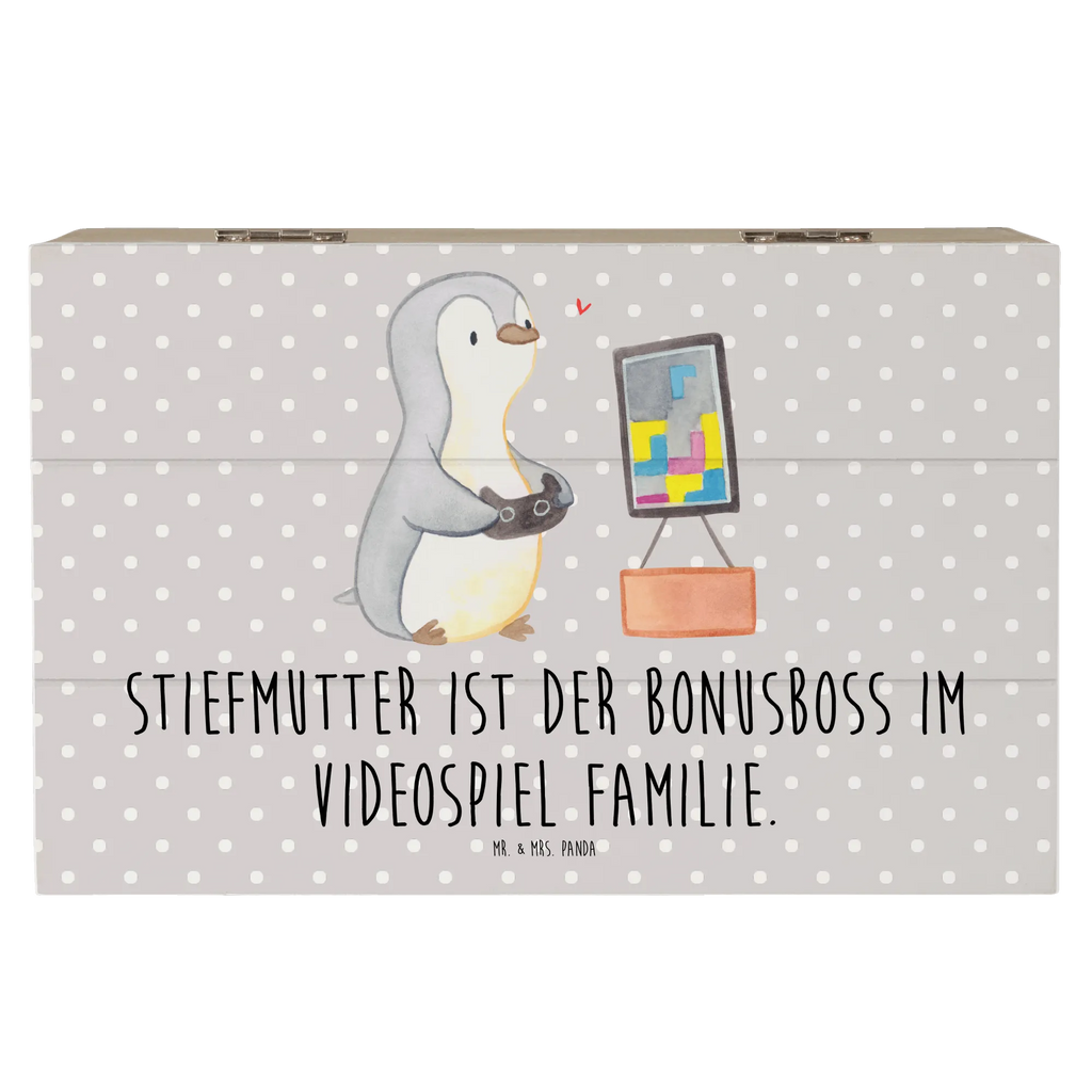 Holzkiste Stiefmutter Bonusboss Holzkiste, Kiste, Schatzkiste, Truhe, Schatulle, XXL, Erinnerungsbox, Erinnerungskiste, Dekokiste, Aufbewahrungsbox, Geschenkbox, Geschenkdose, Familie, Vatertag, Muttertag, Bruder, Schwester, Mama, Papa, Oma, Opa